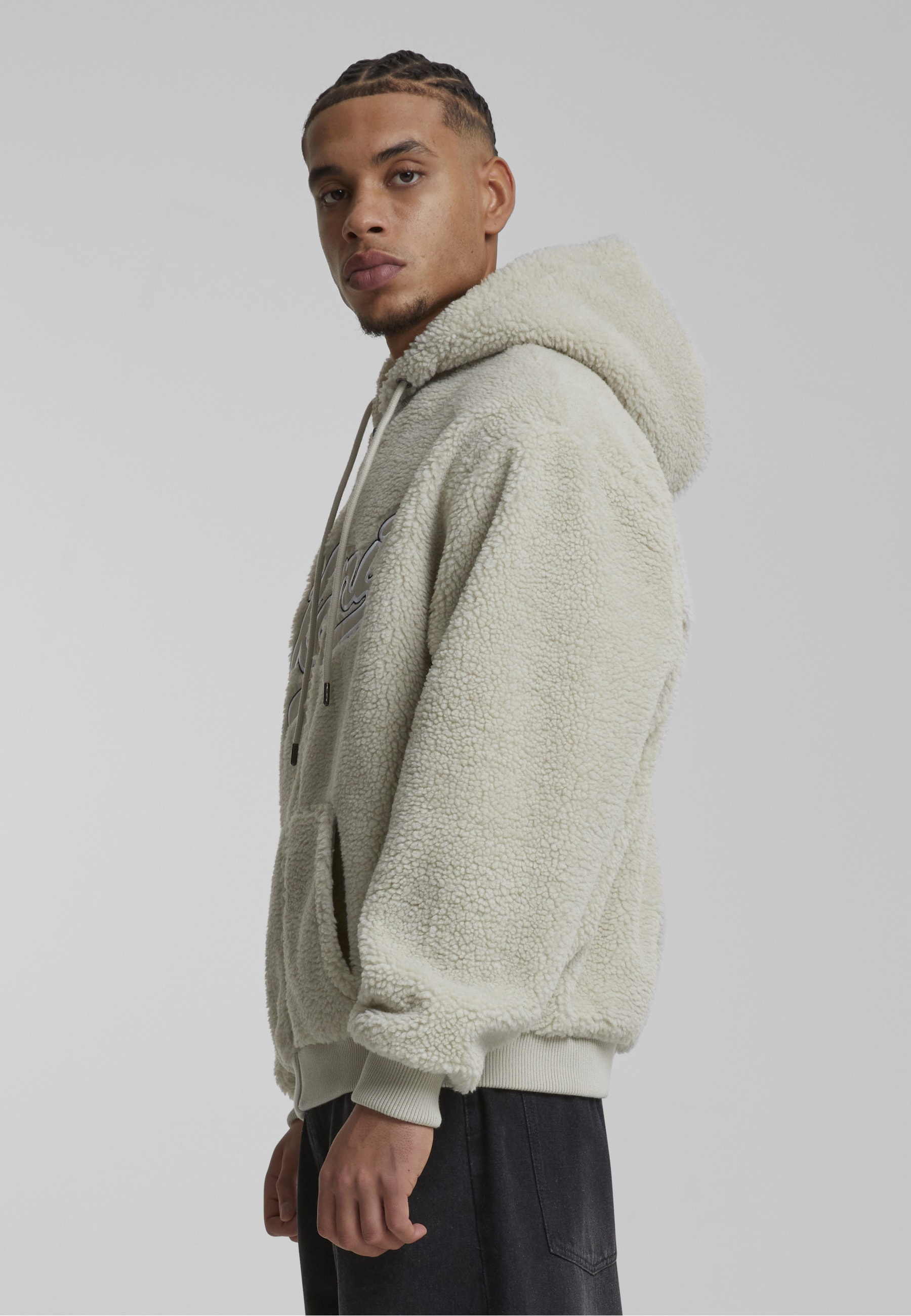 Karl Kani Kapuzenpullover »Karl Kani Herren KM223-001-2 Varsity OS Teddy Zip Hoodie cream« 1 Stk.