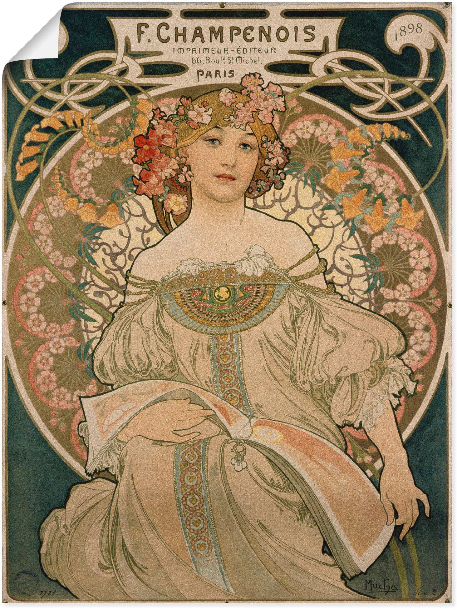 Artland Kunstdruck "Plakat für F. Champenois. 1897", Ausstellungsplakate, ( günstig online kaufen