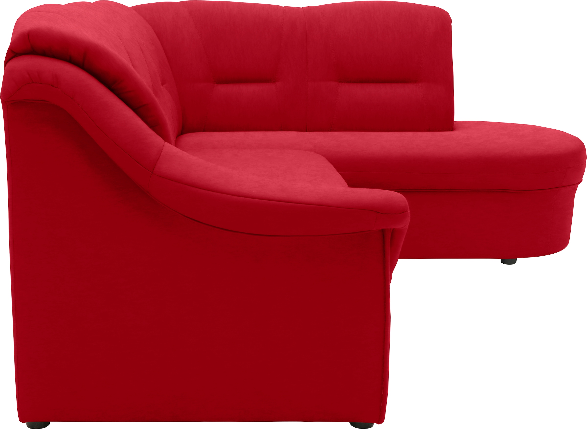 DOMO collection Ecksofa »Faenza für kleine Räume, Stellmaße 232,176cm, komfortabel, L-Form«, mit Ottomane, zeitlos, elegante Armlehnen, wahlweise mit Bettfunktion