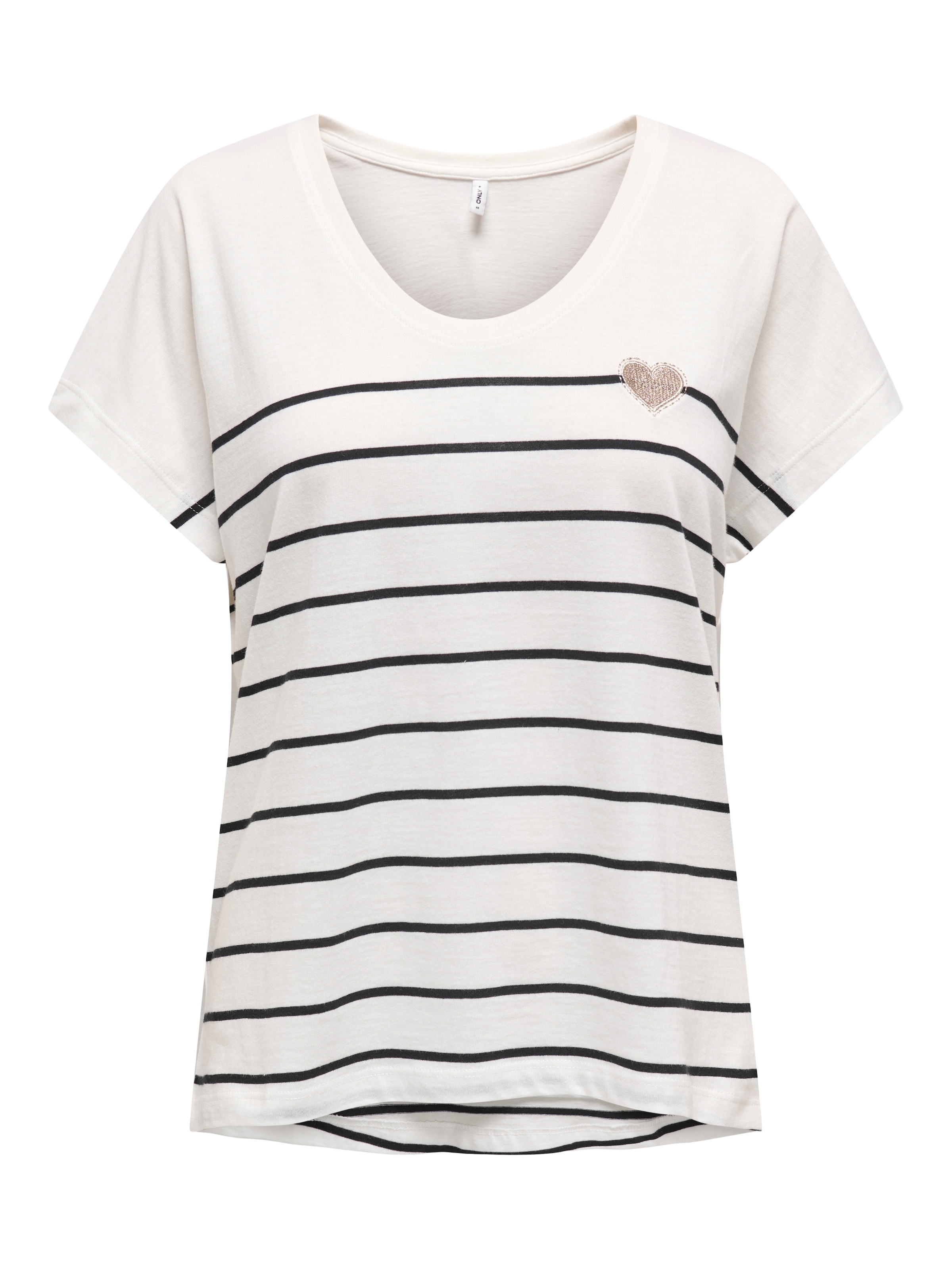 ONLY Kurzarmshirt »ONLEMILY LIFE S/S HEART TOP CS JRS«
