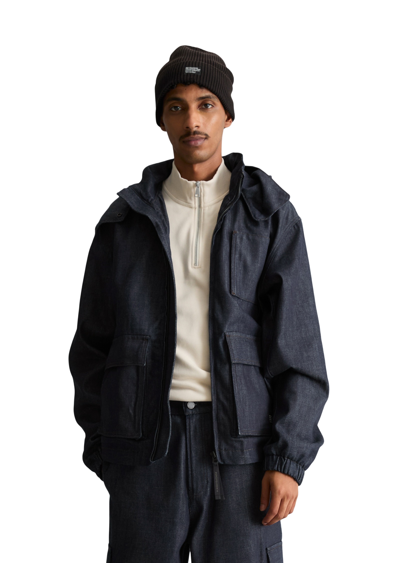 Marc OPolo DENIM Jeansjacke "made with Orange Fiber" ohne Kapuze