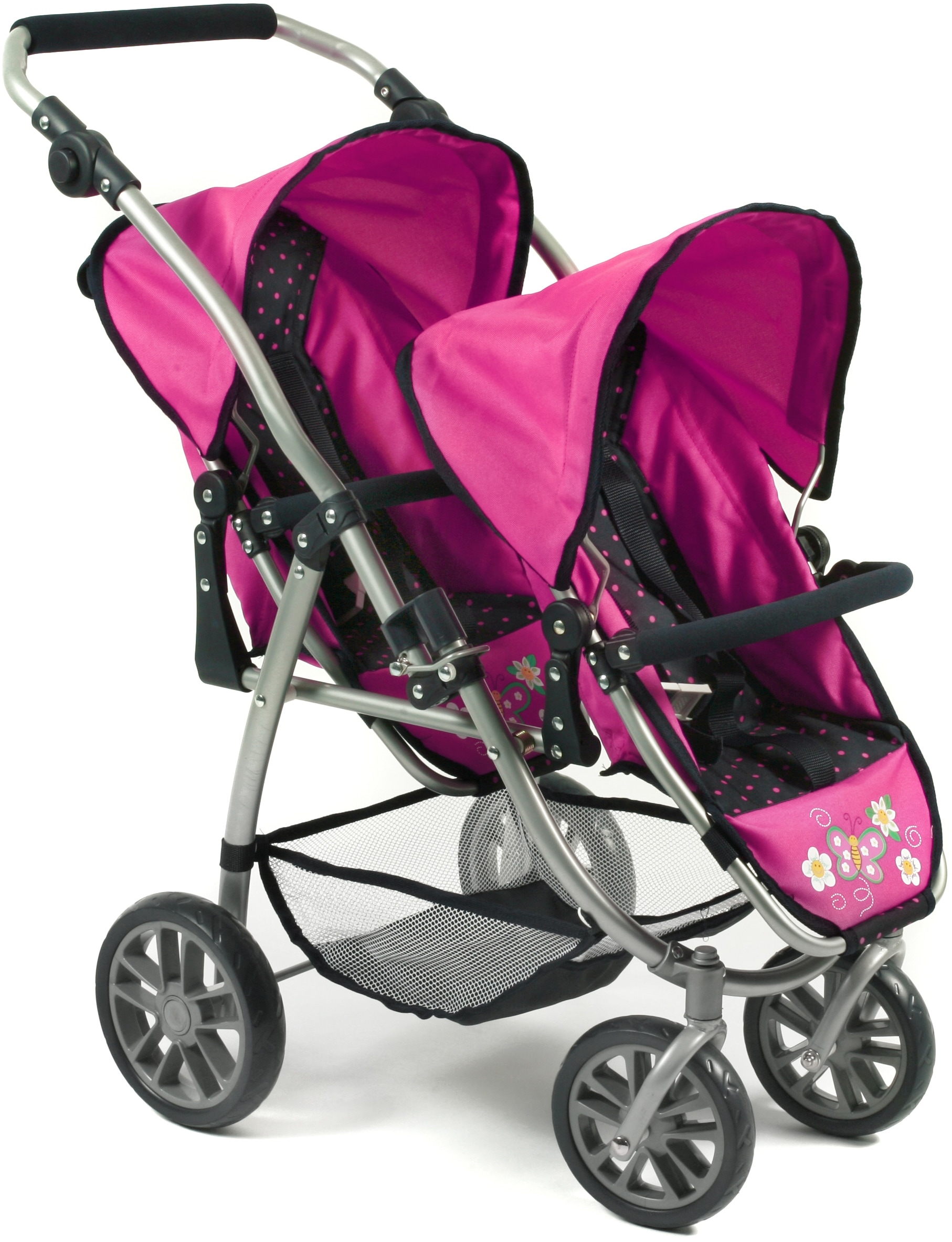 CHIC2000 Puppen-Zwillingsbuggy »Vario Navy Pink«