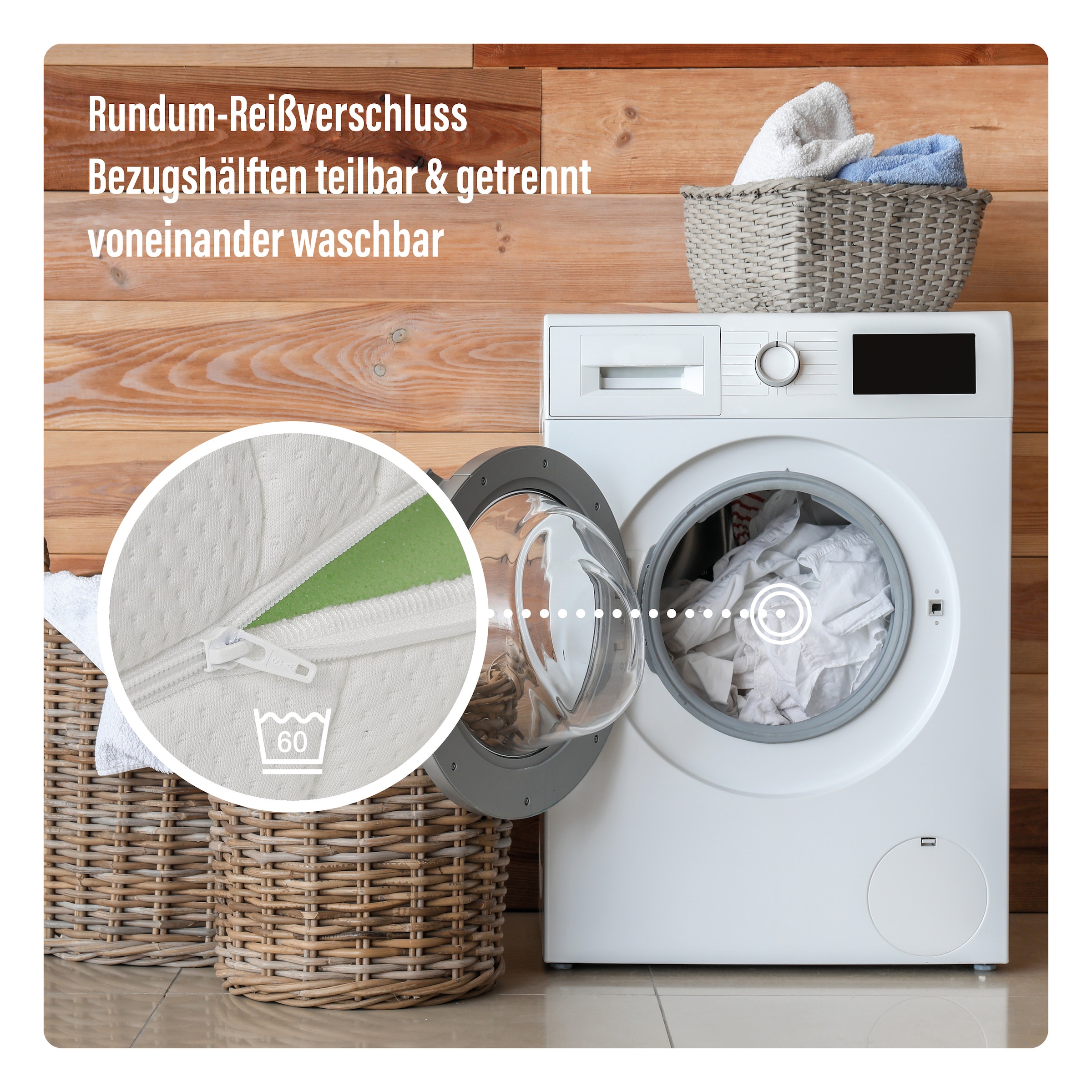 RAVENSBERGER Matratzen Kaltschaummatratze »KOMFORT-SAN Testsieger Stiftung Warentest«, 18 cm hoch, Raumgewicht: 50 kg/m³, (1 St.), Ausgabe 03/2025 Note GUT (2,2), getestet in 90x200cm Härtegrad H4