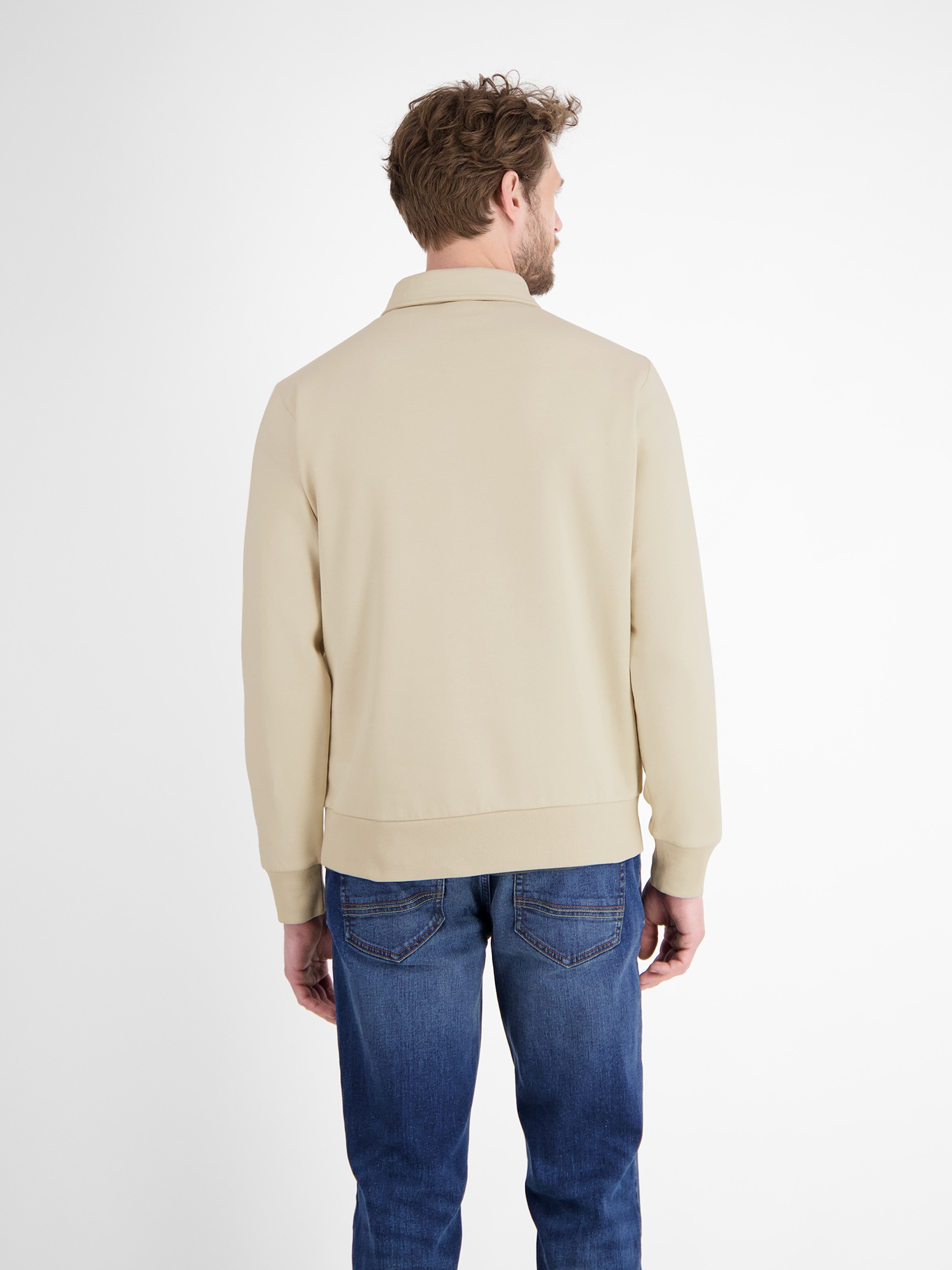 LERROS Langarm-Poloshirt "Sweat-Poloshirt für Herren" günstig online kaufen