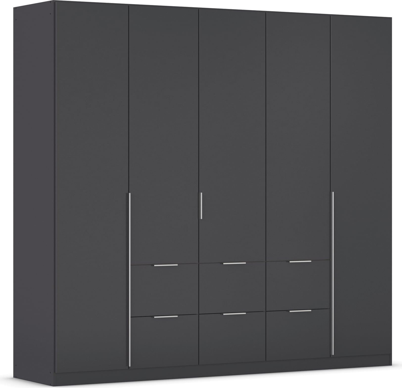 OTTO home Drehtürenschrank "Kleiderschrank Schrank Garderobe AGORDO mit Dekor- oder Hochglanzfront" in zwei Griff-Farben, Breite 226 cm, mit Außenschubkästen, Serie in 7 Breiten und 2 Höhen MADE IN GERMANY