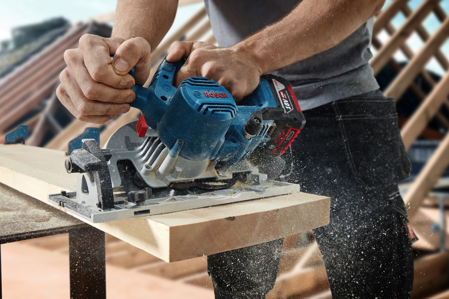 Bosch Professional Akku-Handkreissäge »»GKS 18V-57-2««, in L-BOXX, ohne Akku, ohne Ladegerät