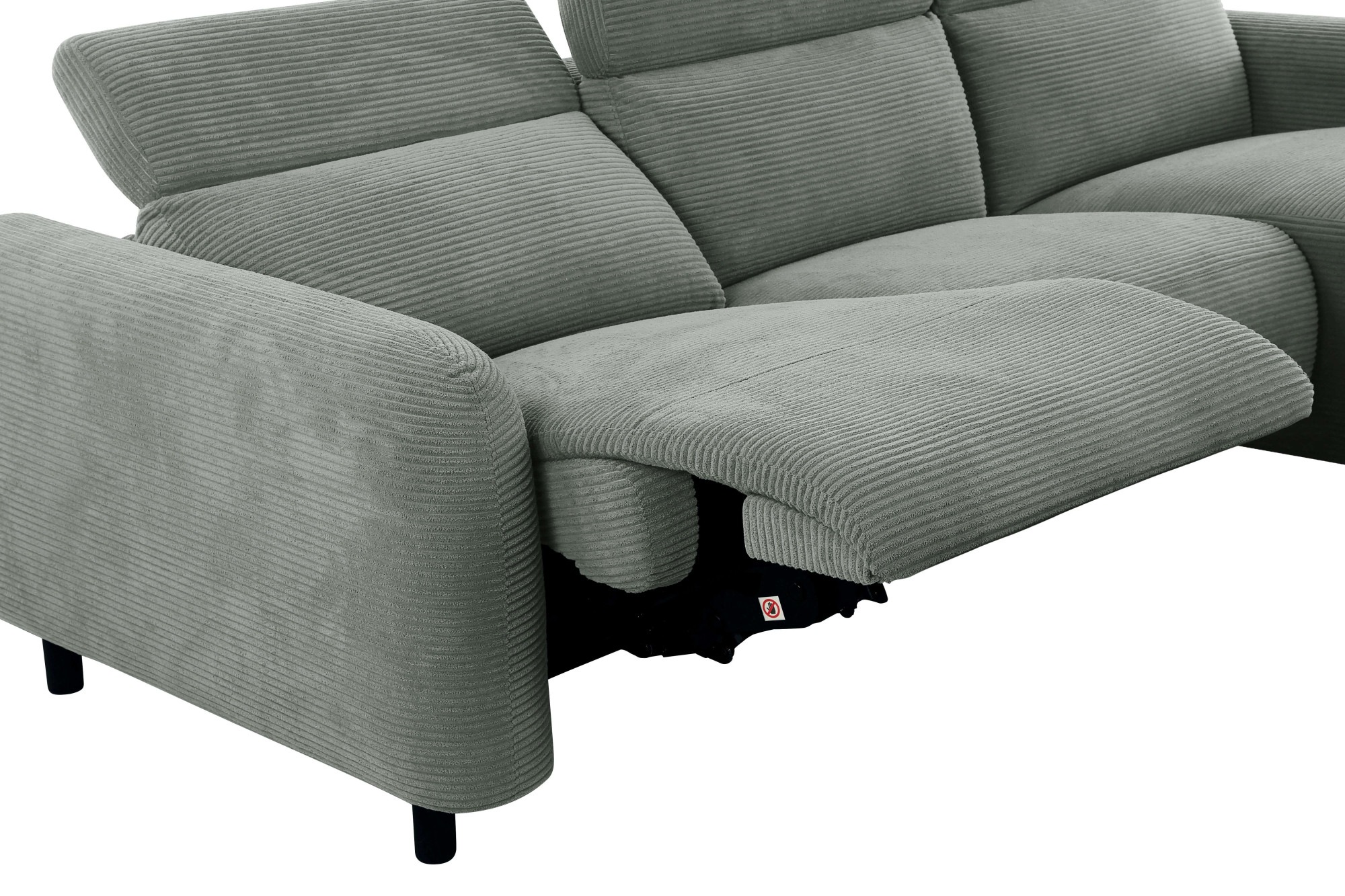 Home affaire Ecksofa »SKAANE in Cord, L-Form, 274 cm, manuelle u. elektrische Funktion,«, Kopfteilverstellung, Relax-und Liegefunktion, Federkernpolsterung