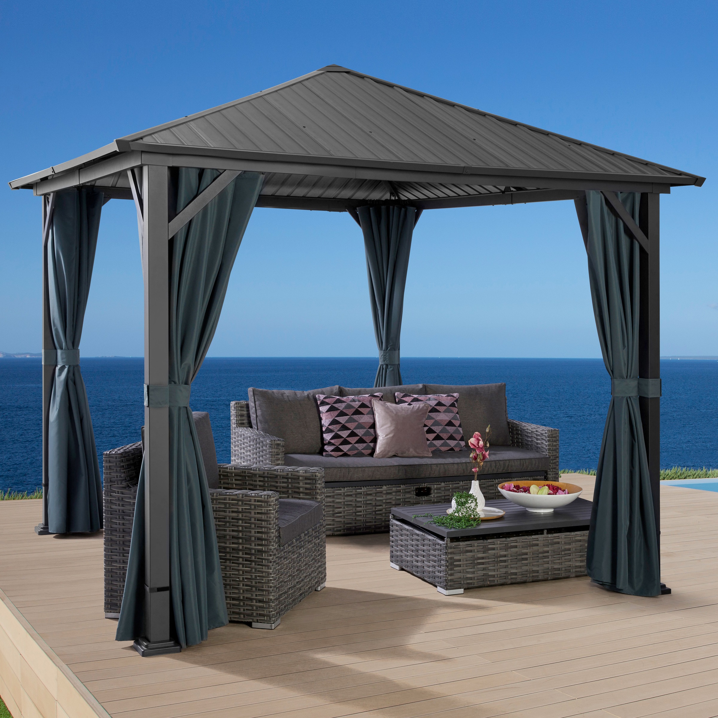 KONIFERA "Samos" BxT: 300x300 cm, Stahlgestell, ohne Seitenteile