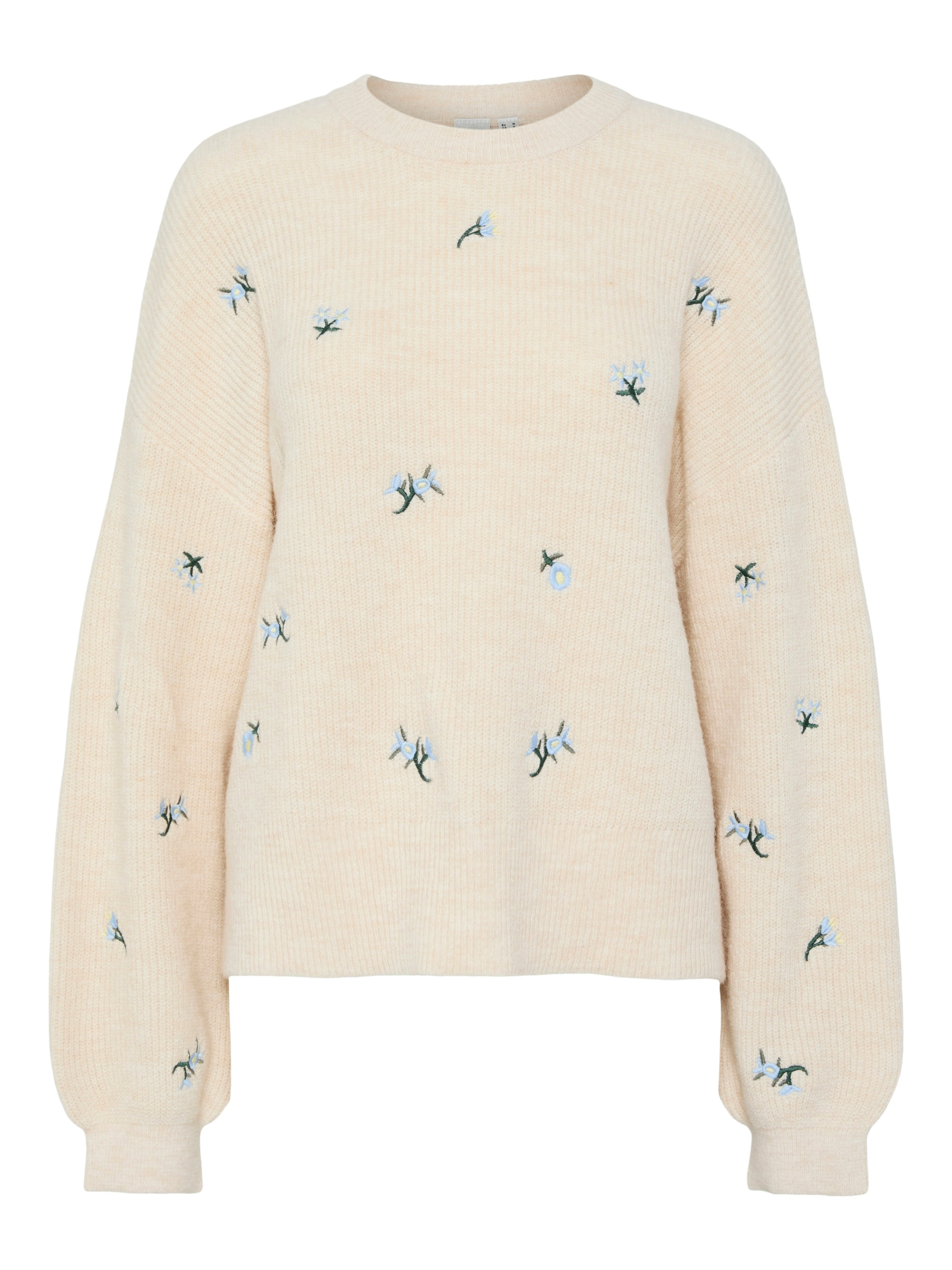 Thumbnail - Y.A.S Rundhalspullover "YASFLEUR LS KNIT PULLOVER S. NOOS" mit Stickerei