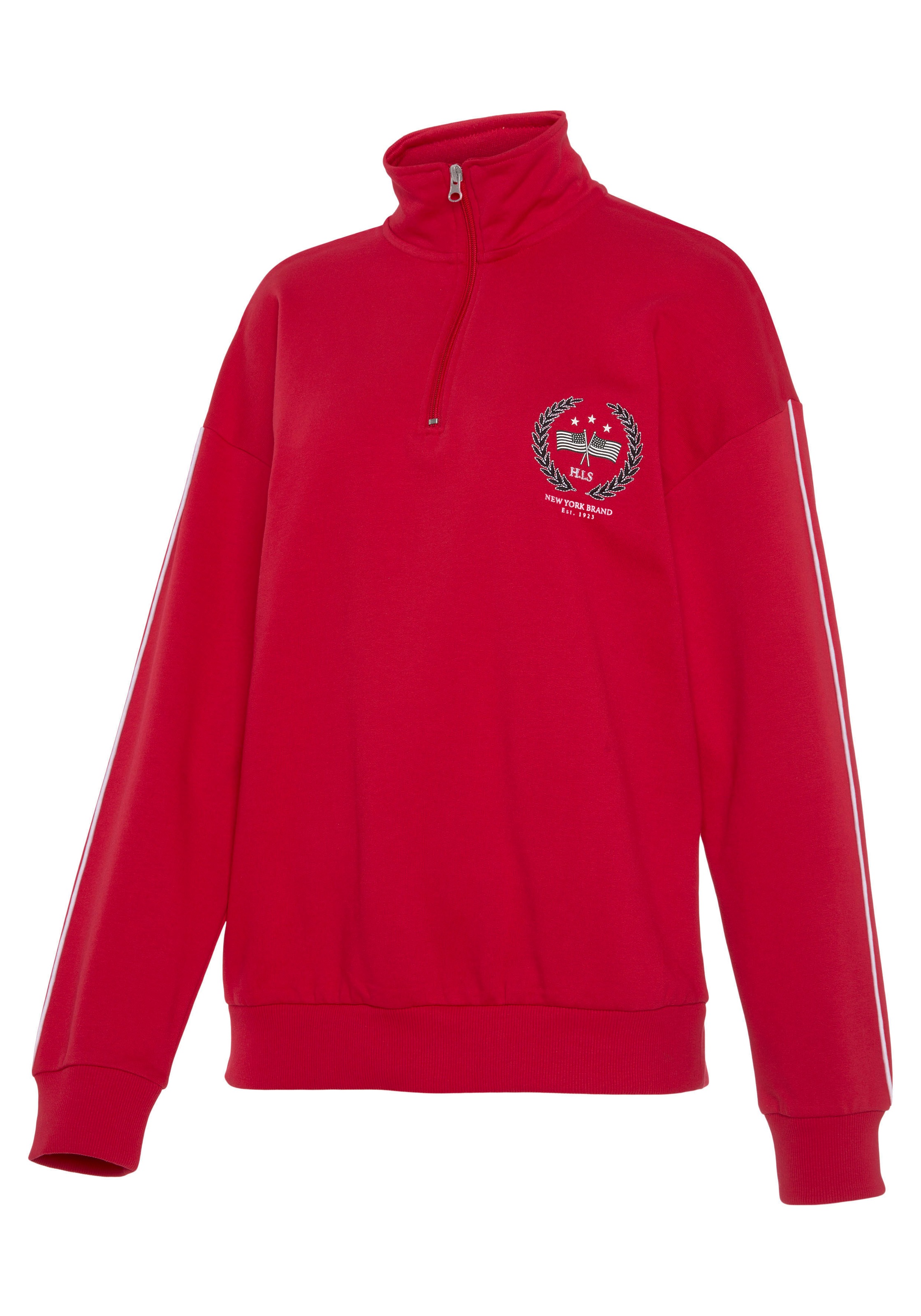 Thumbnail - H.I.S Sweatshirt, mit Troyerkragen und Stickerei, Loungeanzug