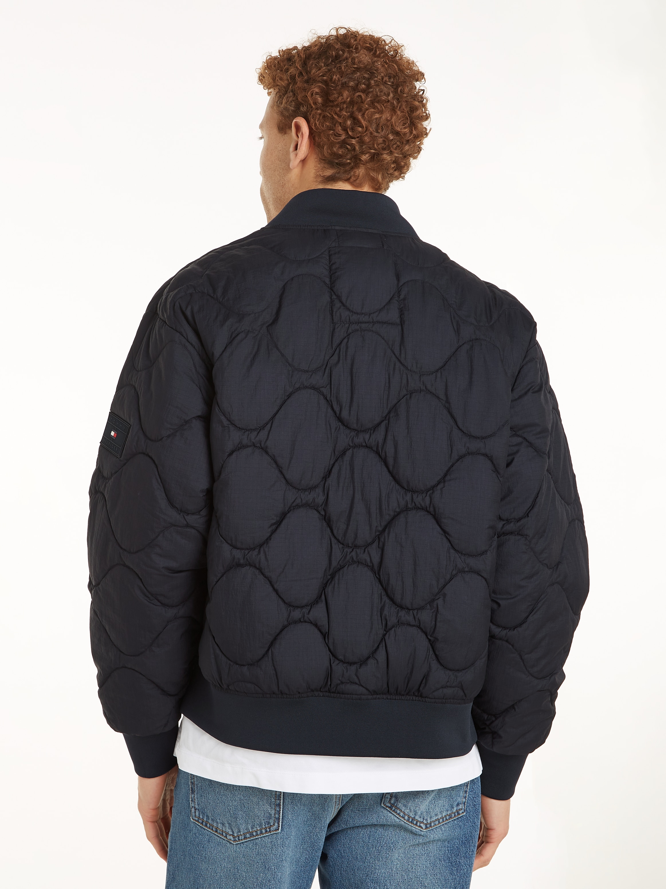 Tommy Hilfiger Steppjacke »ONION QUILTED BOMBER«, ohne Kapuze, mit Stehkragen, modische Steppung