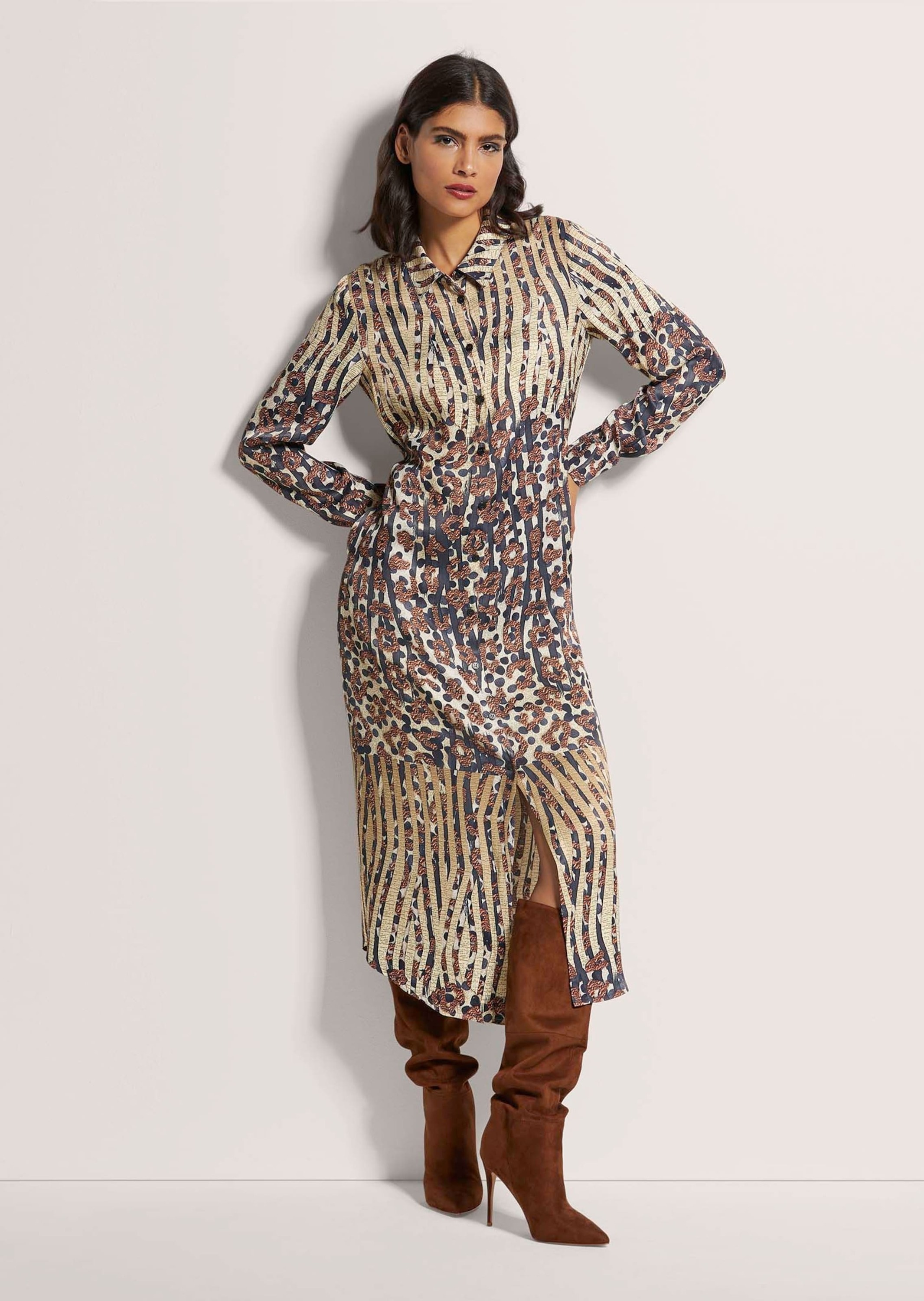 MADELEINE Midikleid "Kleid Bedrucktes Satinkleid" günstig online kaufen