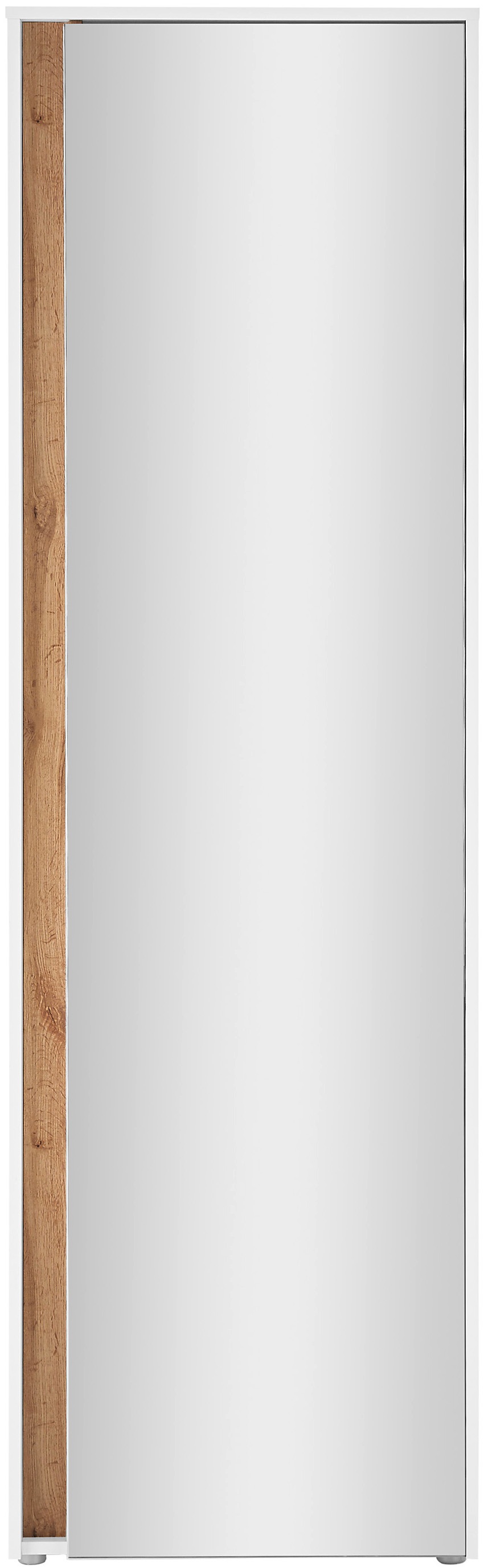 Home affaire "GiRON/CiTY, moderner Garderobenschrank, Kleiderschrank mit Stauraum" Spiegeltür, Teleskopauszug, Tür beidseitig montierbar, 60 cm breit