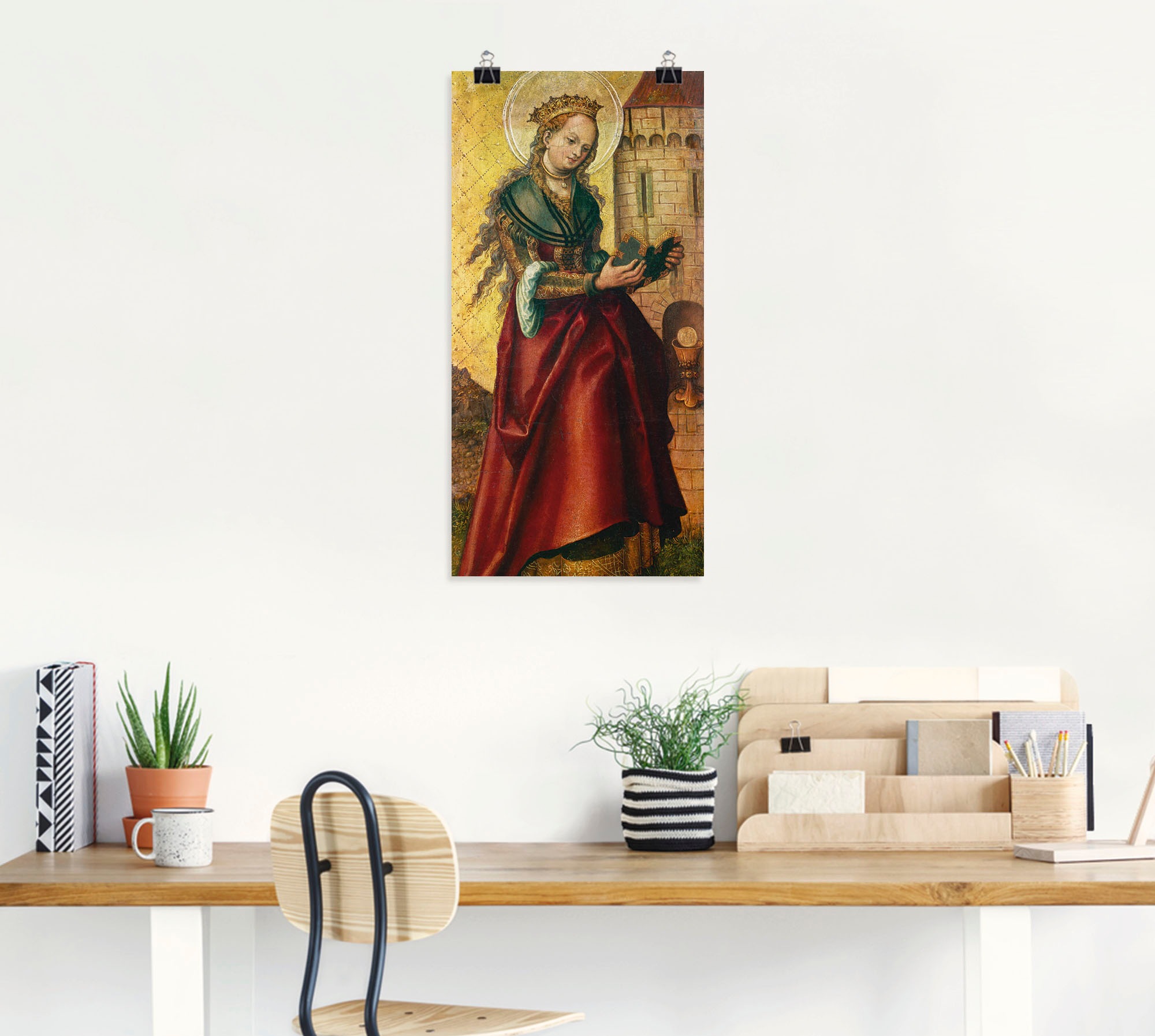 Artland Wandbild "Die heilige Barbara.", Frau, (1 St.), als Leinwandbild, P günstig online kaufen