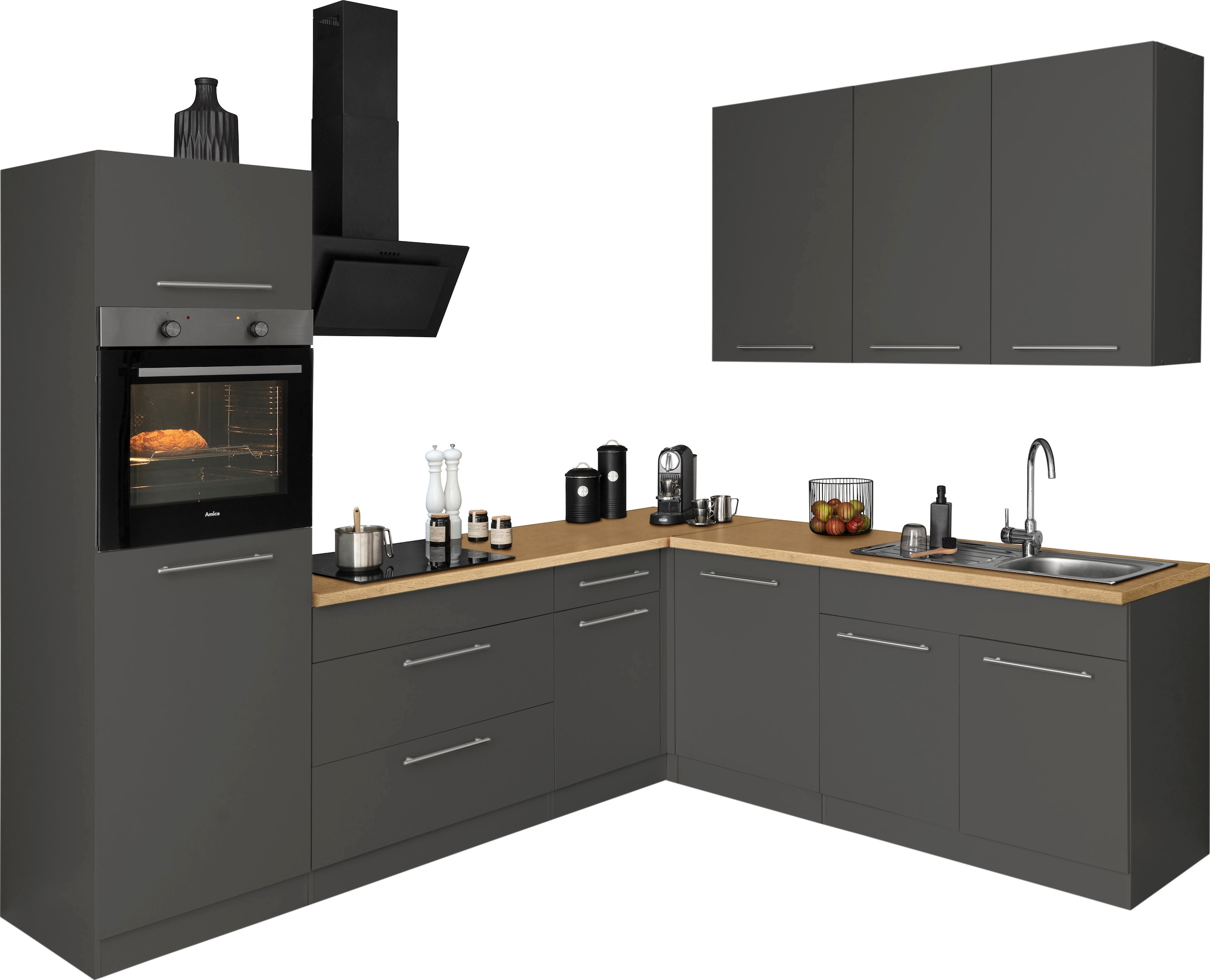wiho Küchen | cm kaufen x 260 ohne BAUR Stellbreite 220 E-Geräte, Winkelküche »Unna«