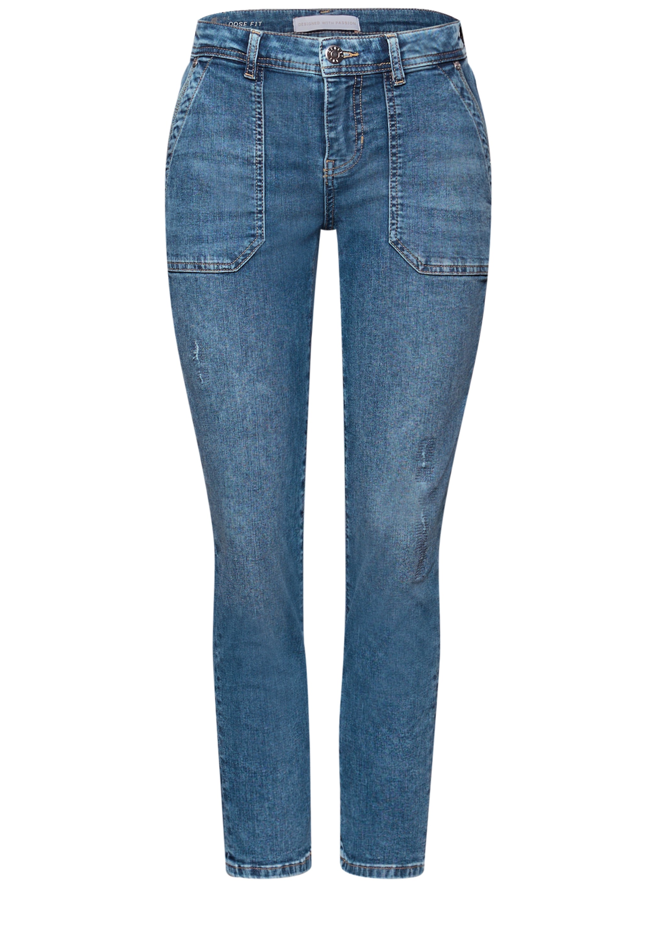 STREET ONE Loose-fit-Jeans, in Destroyed-Optik