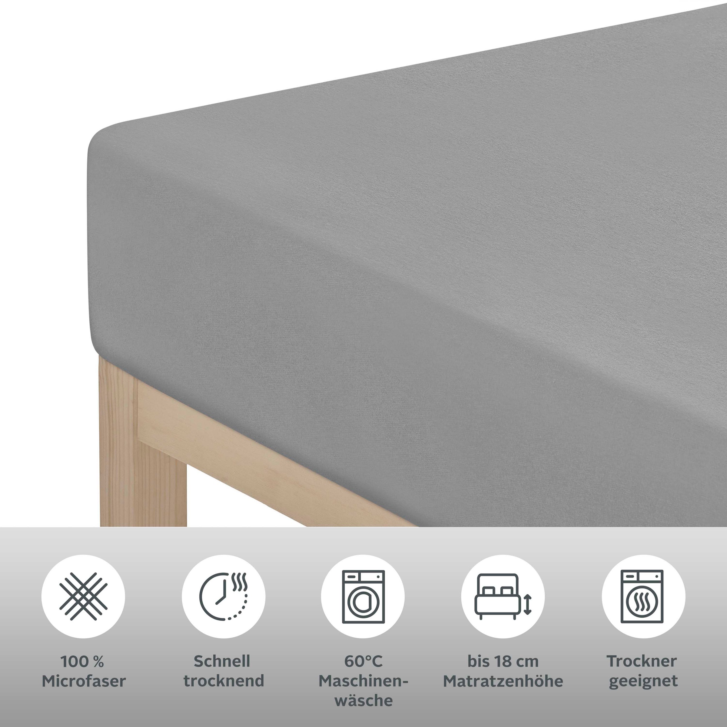 Thumbnail - OTTO home Spannbettlaken "PAPRIKA" Bettlaken, Laken, in zwei Qualitäten: Fleece & Jersey, pflegeleicht