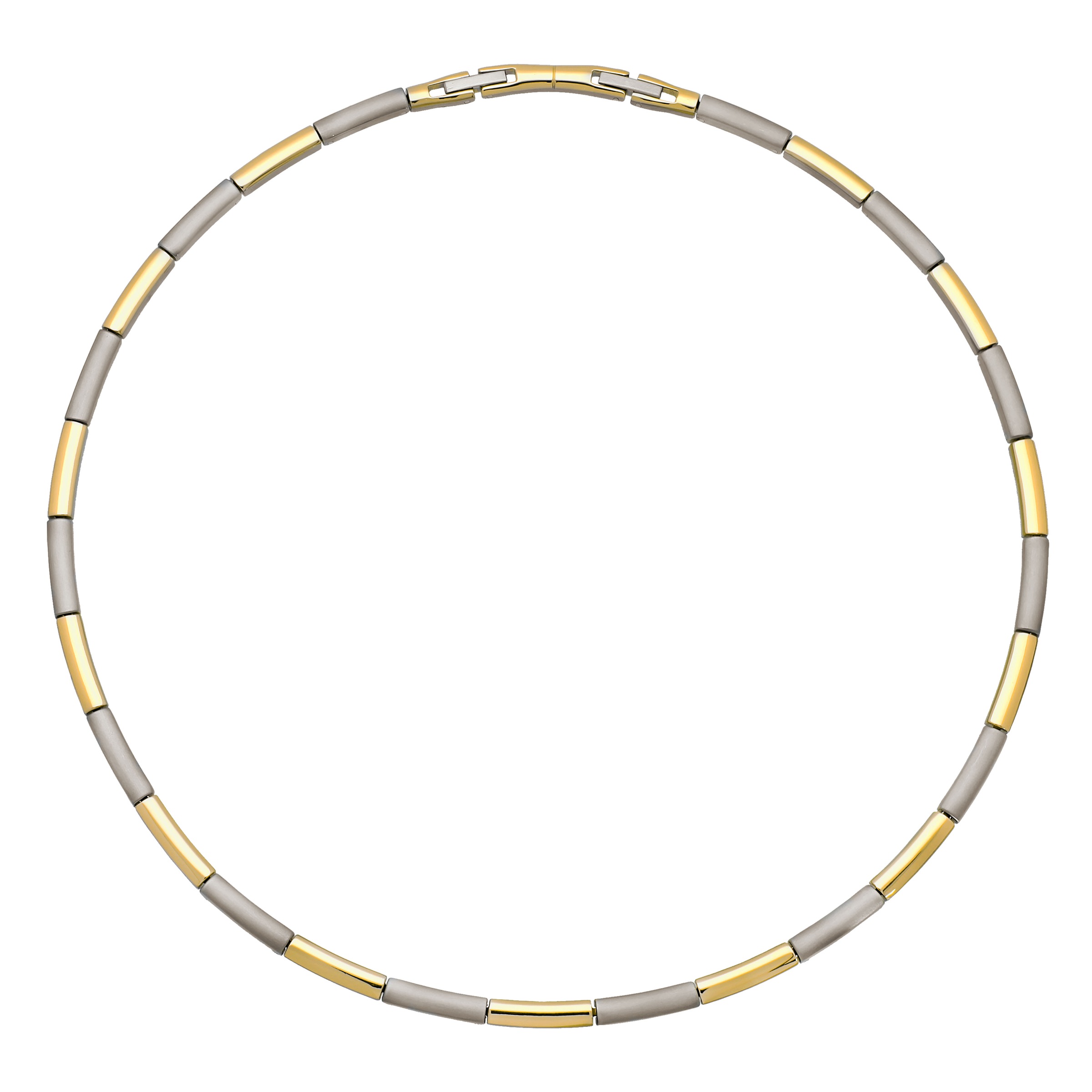 TITANIA Damen Gliederkette "Titancollier", Titan, silber, Titan, Halsketten, bicolor