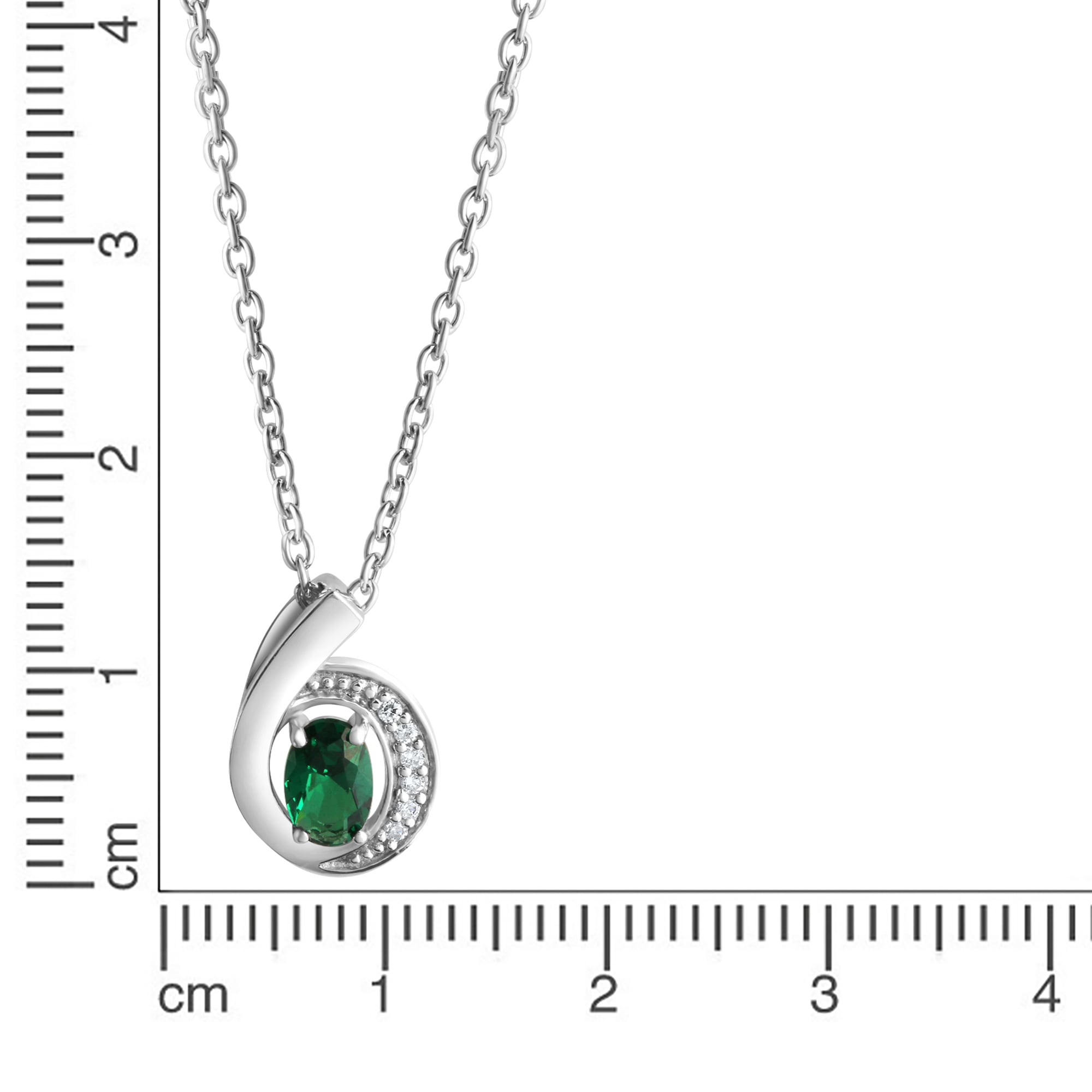 Vivance Kette mit Anhänger »925-Sterling Silber rhodiniert Zirkonia«