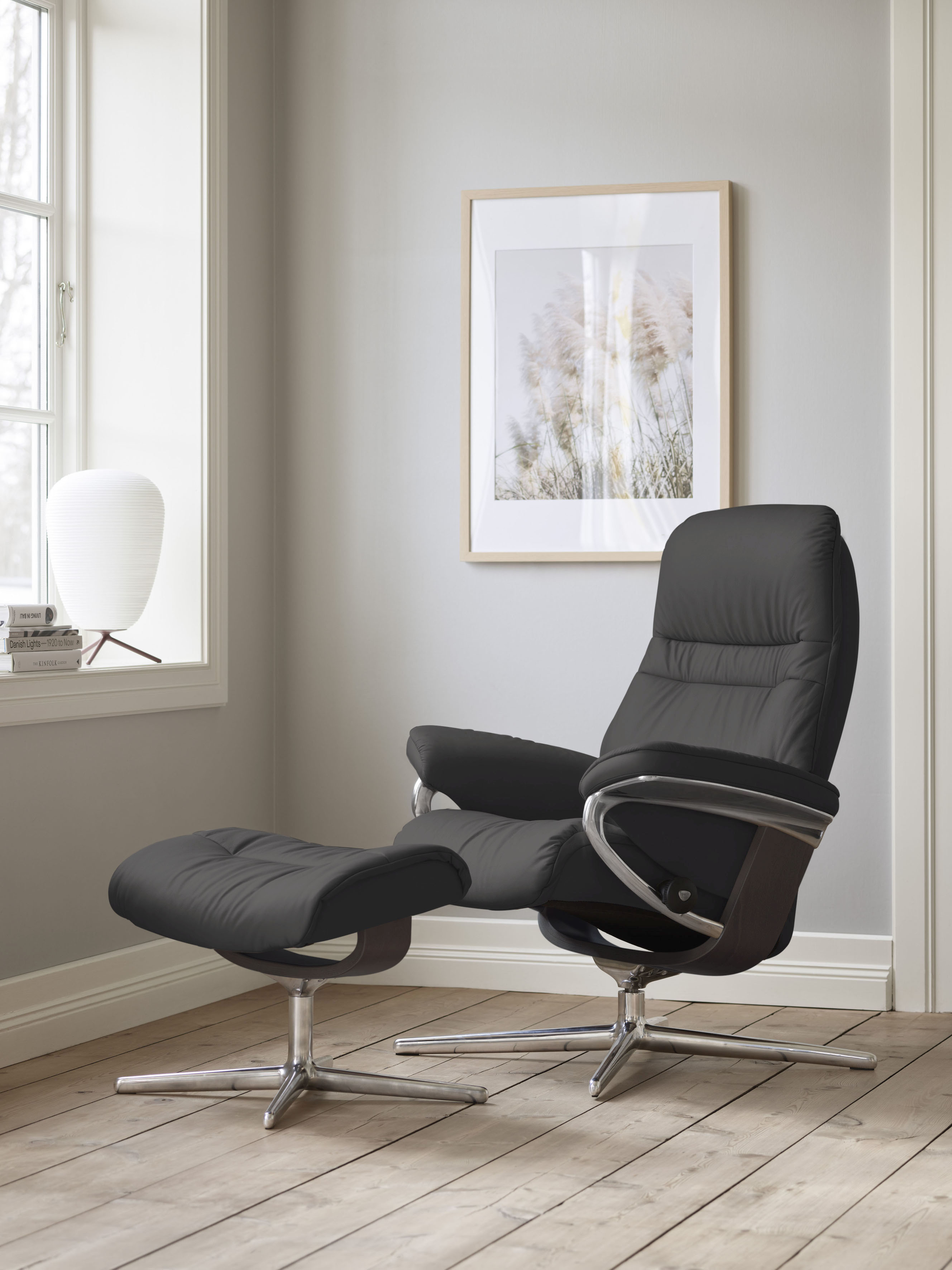 Stressless Relaxsessel "Sunrise" mit Cross Base, Größe S, M & L, Holzakzent Wenge