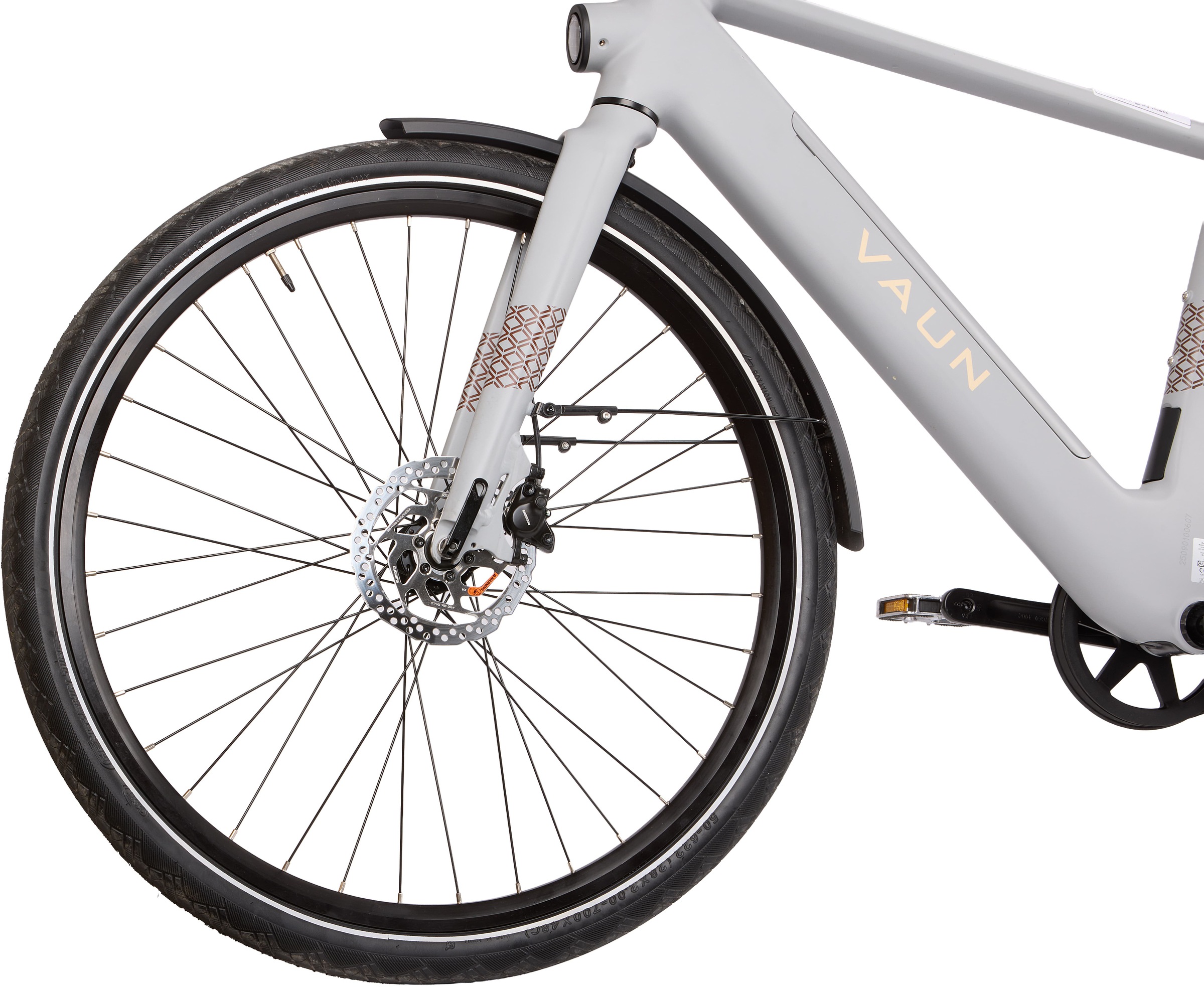 Vaun »VAUN SKYLINE Wave-Cityrad Bikes« 8 Gang Shimano Nexus 8-Gang Schaltwerk Nabenschaltung Mittelmotor 250 W (mit integr. Akku), Elektrofahrrad für Alltag und Einkauf