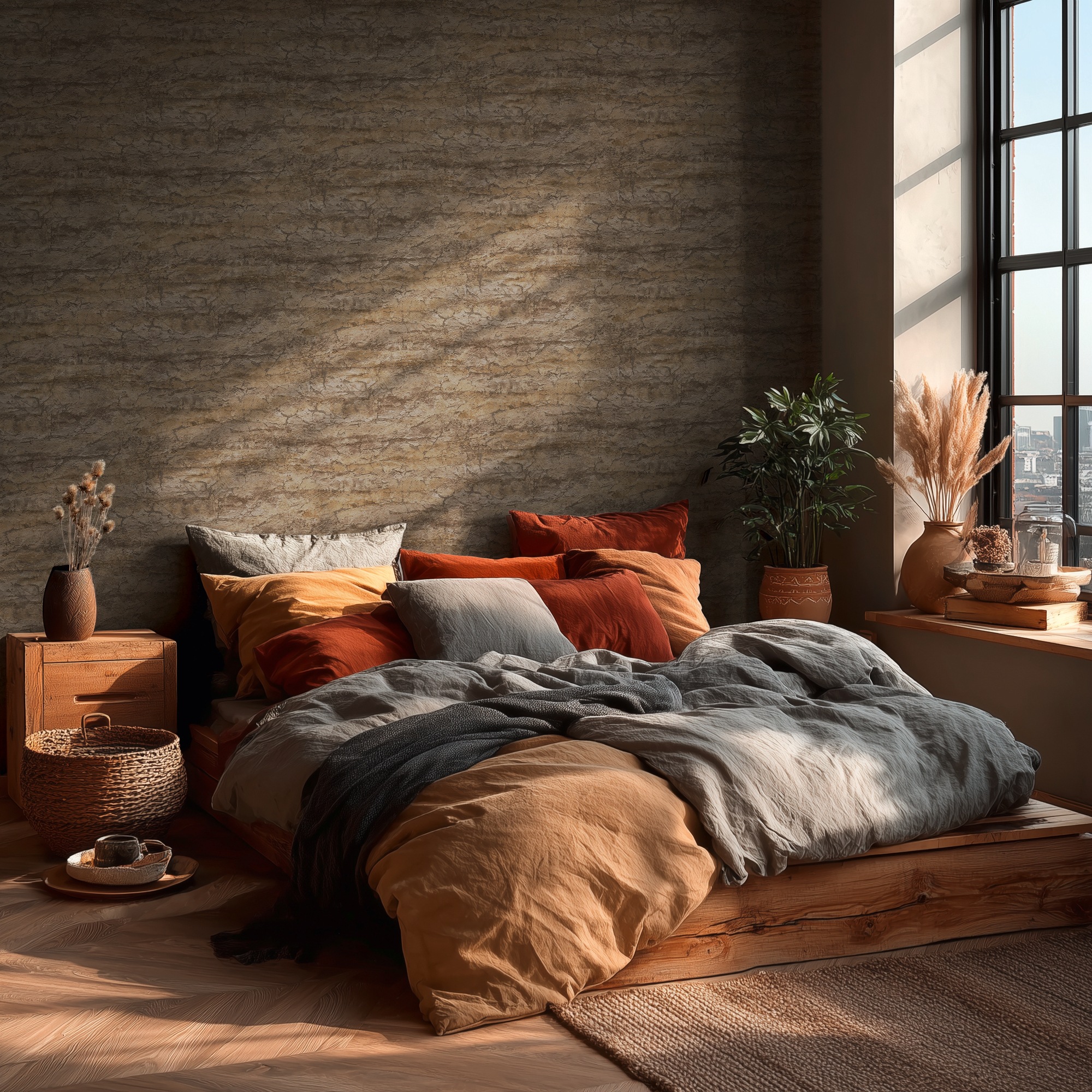 living walls Vliestapete "Vibes & Styles Tamika – Raw Heritage" geblümt glatt