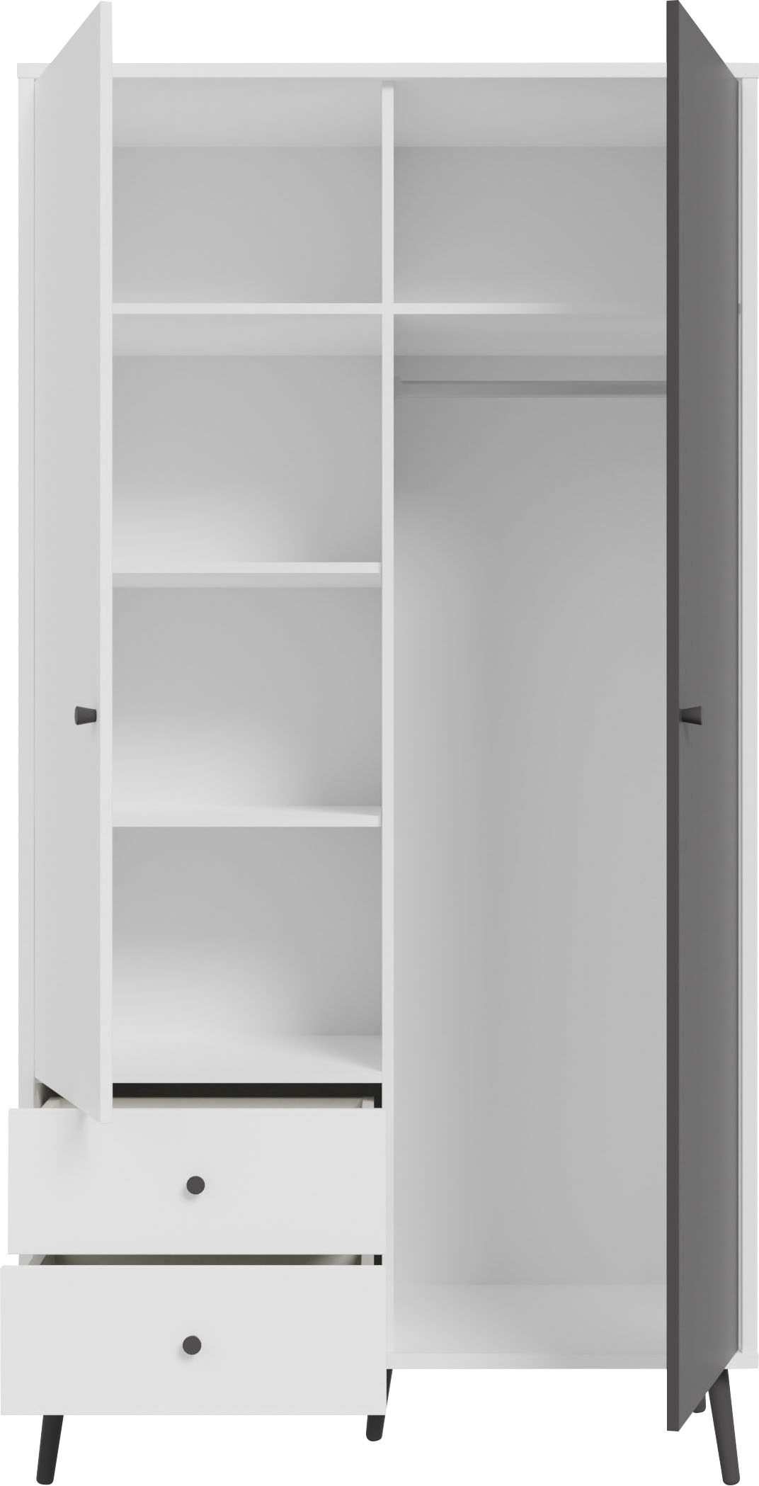 Thumbnail - FORTE Kleiderschrank "Harllson, EasyKlix by Forte, Aufbau ohne Werkzeug + Schrauben Stabil" B/H/T ca. 105/200/52 cm oder...