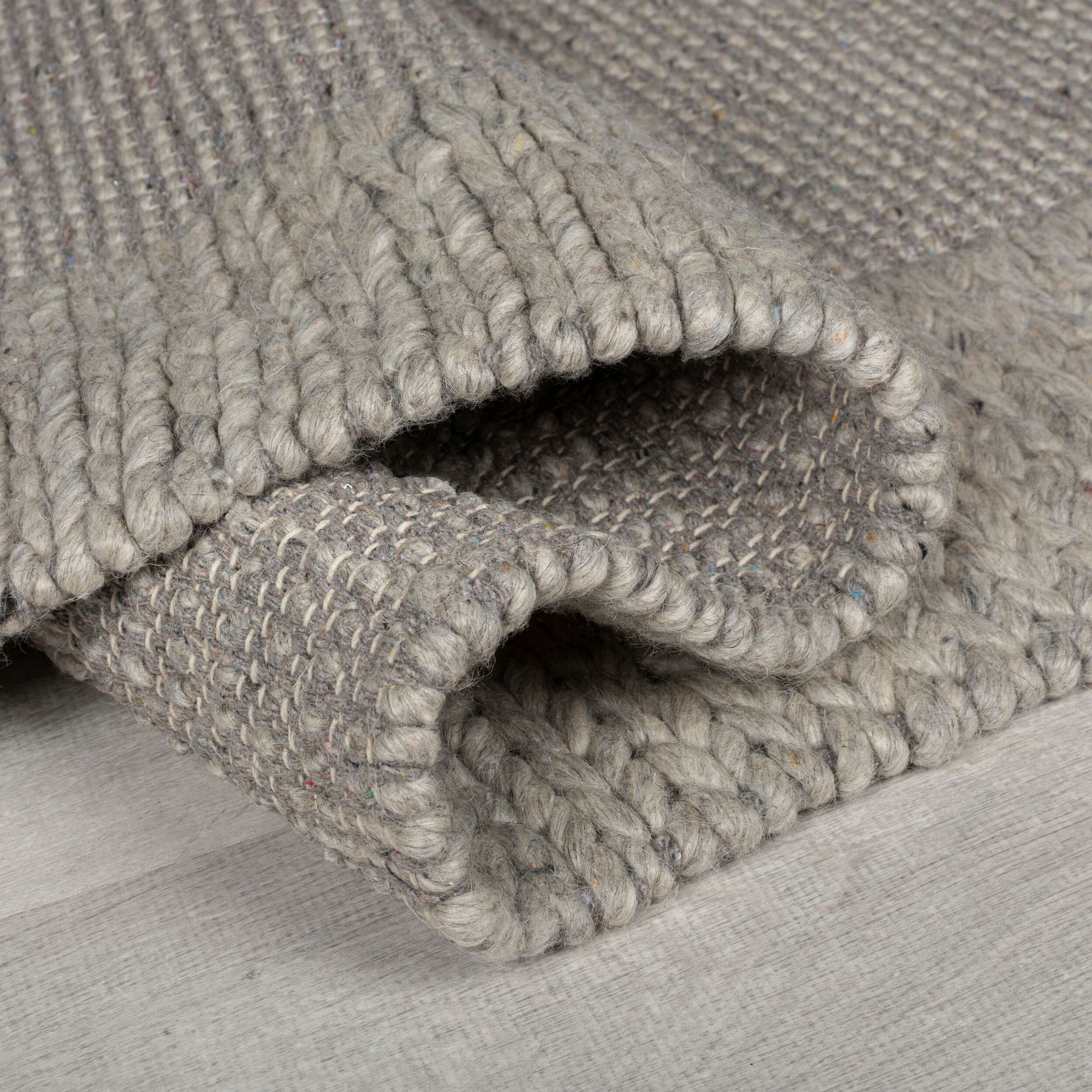 Thumbnail - FLAIR RUGS Teppich "Rue" rechteckig 10 mm Höhe aus einem Wollmischgewebe, handgearbeitet