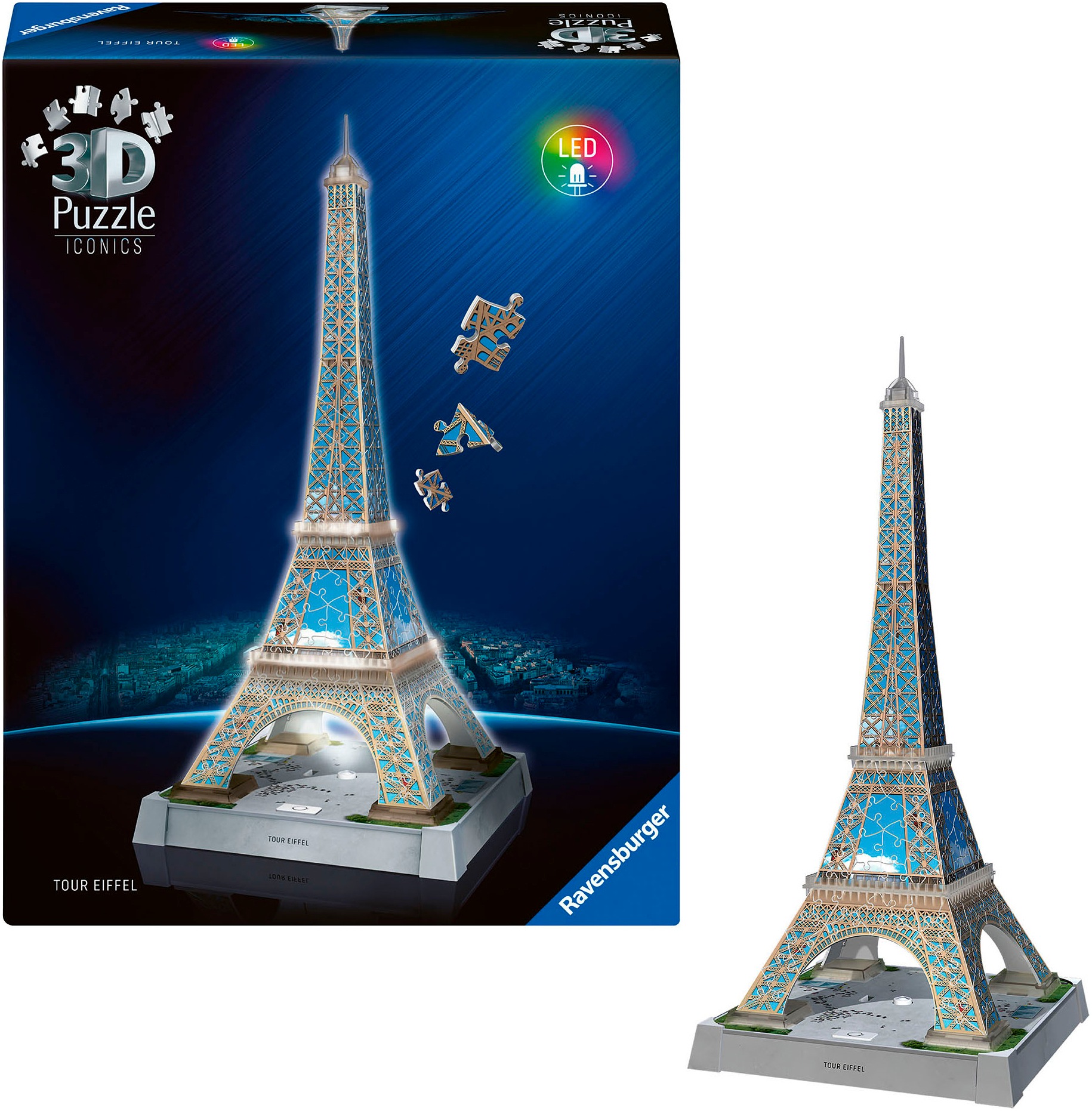 Ravensburger 3D-Puzzle »Iconics: Eiffelturm - mit Licht«, Made in Europe