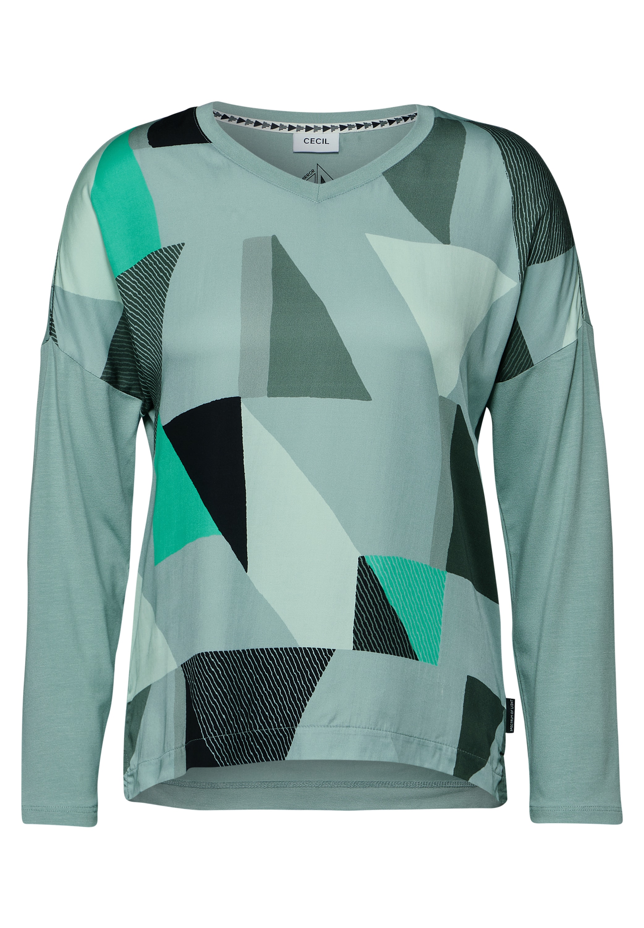 Cecil Langarmshirt, mit V-Ausschnitt