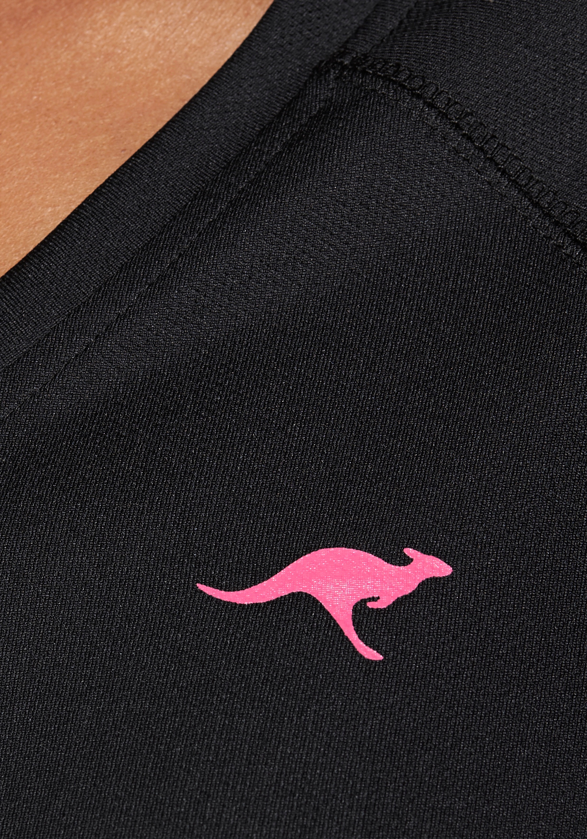 Thumbnail - KangaROOS Funktionsshirt, Kurzarm, figurumspielend, hüftbedeckend, mit V-Ausschnitt