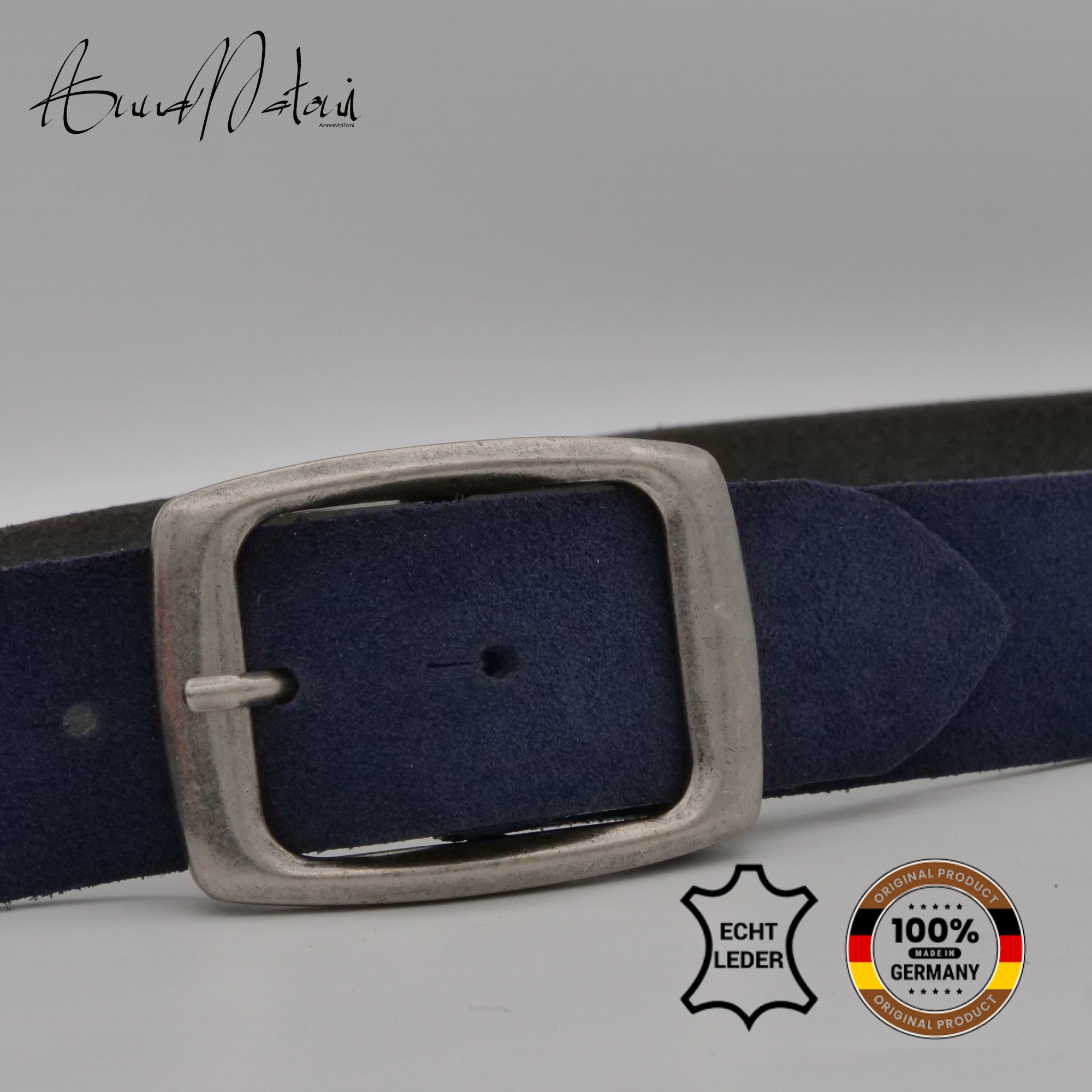 AnnaMatoni Ledergürtel »AnnaMatoni Damen Ledergürtel hochwertiges Velour Leder 3cm echt«