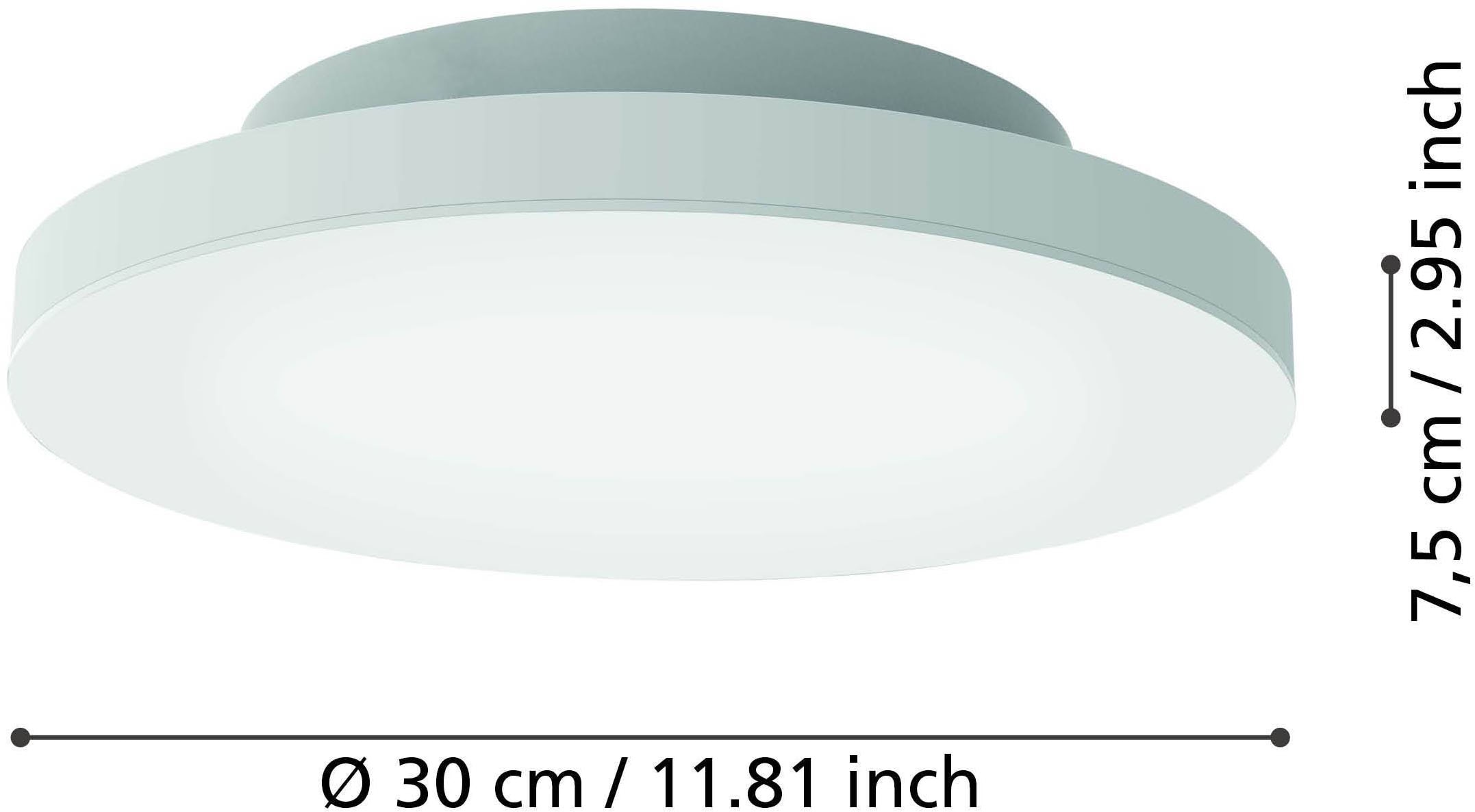 EGLO LED-Deckenleuchte »TURCONA-Z« in weiß aus Stahl, Alu / inkl. LED fest integriert - 15,7 Watt, Durchm. ca. 30 cm