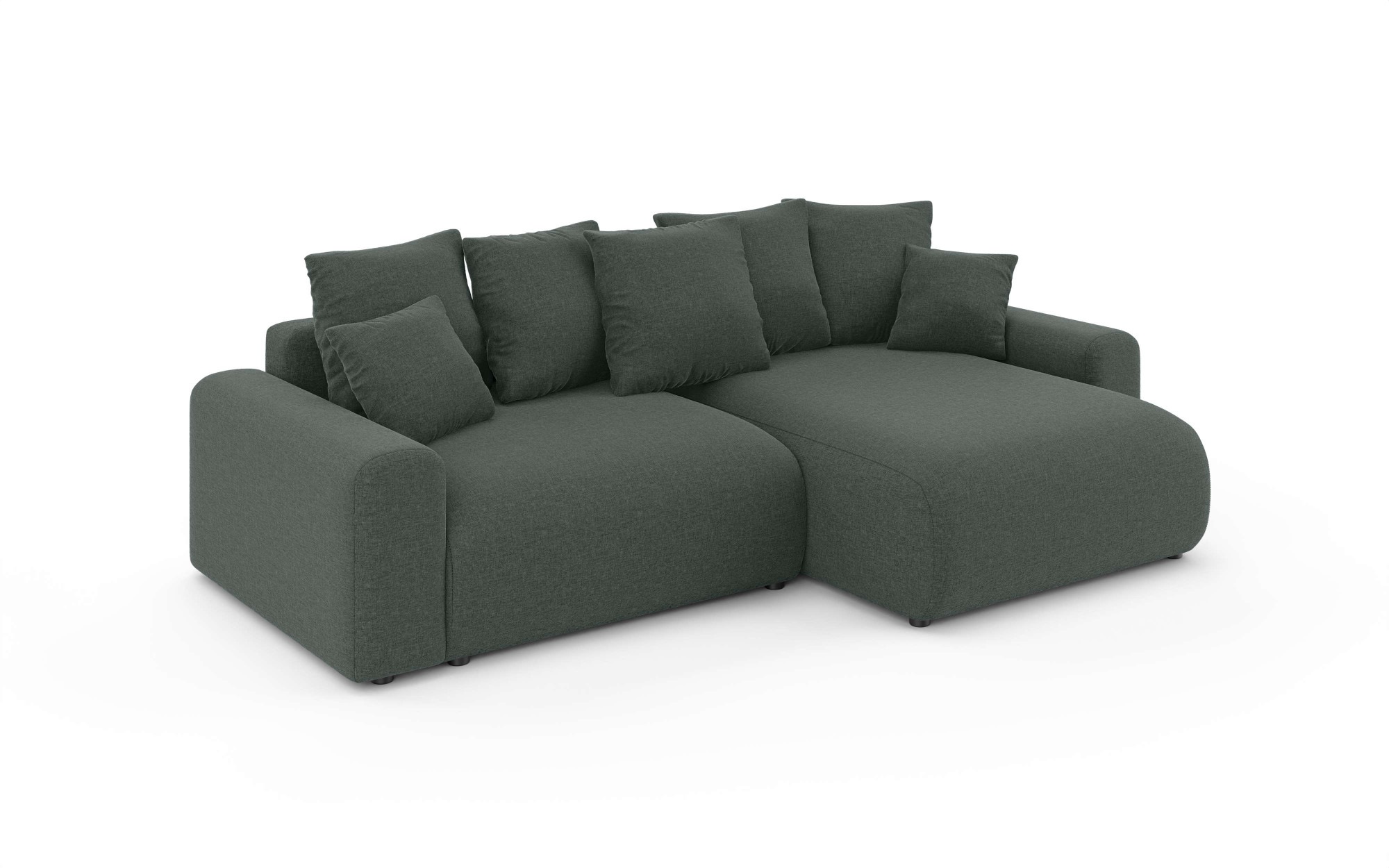 Home affaire Ecksofa »LAKESIDE klein mit Bettfunktion und Bettkasten, B/T/H 235/142/84 cm«, L-Form, Recamiere beidseitig montierbar, mit Wellenunterfederung