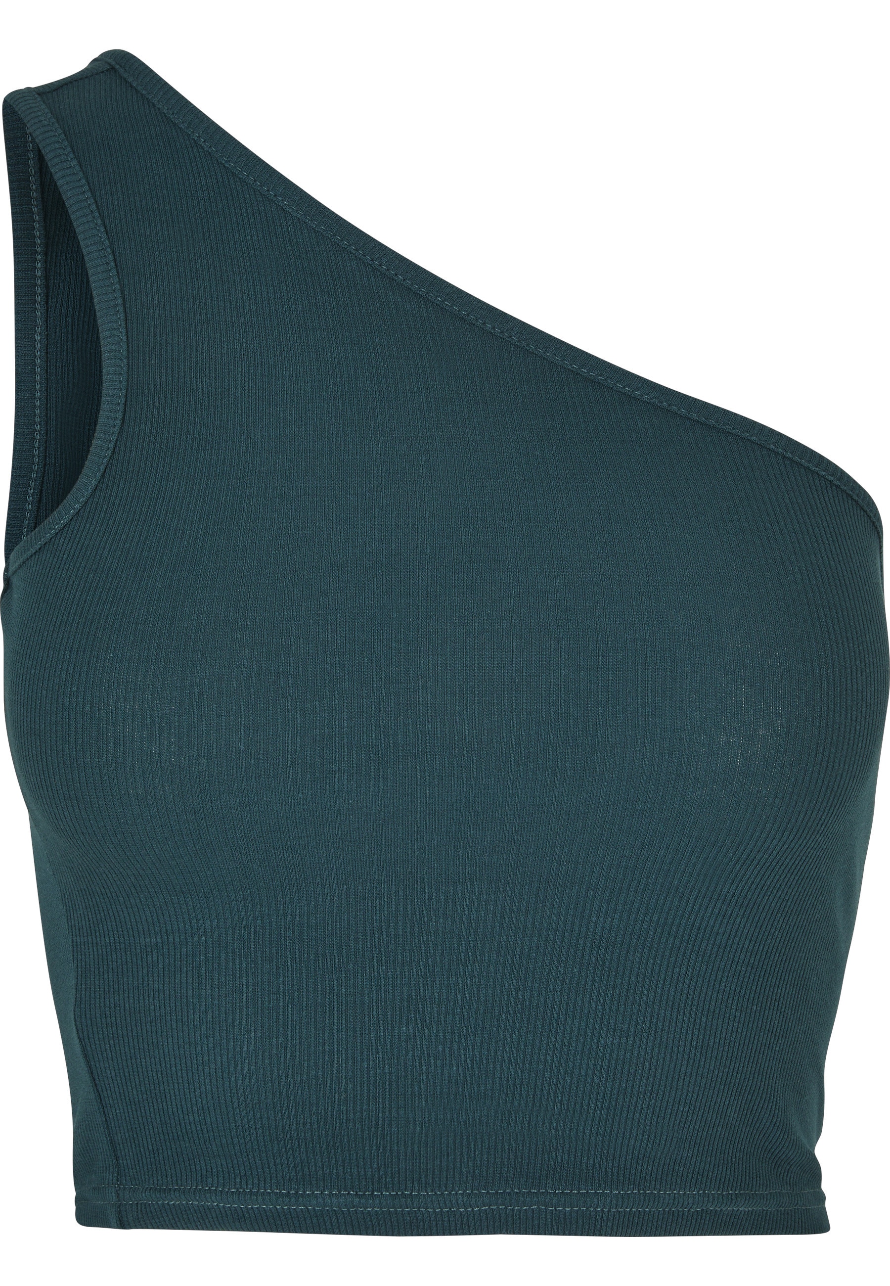 URBAN CLASSICS Yoga & Relax Shirt "Urban Classics Damen Ladies Cropped Asymmetric Top" 1 Stk.