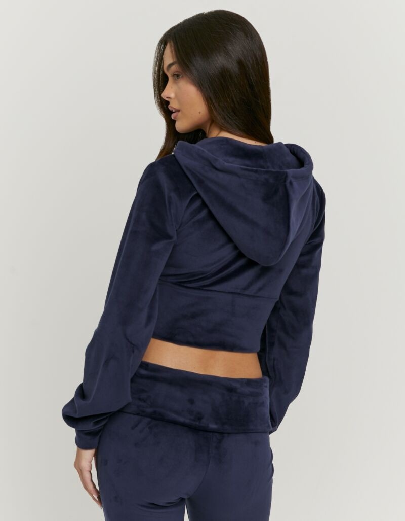 Tally Weijl Kapuzensweatjacke "SSWPELOUNGIE" Materialmix, figurbetont, crop günstig online kaufen