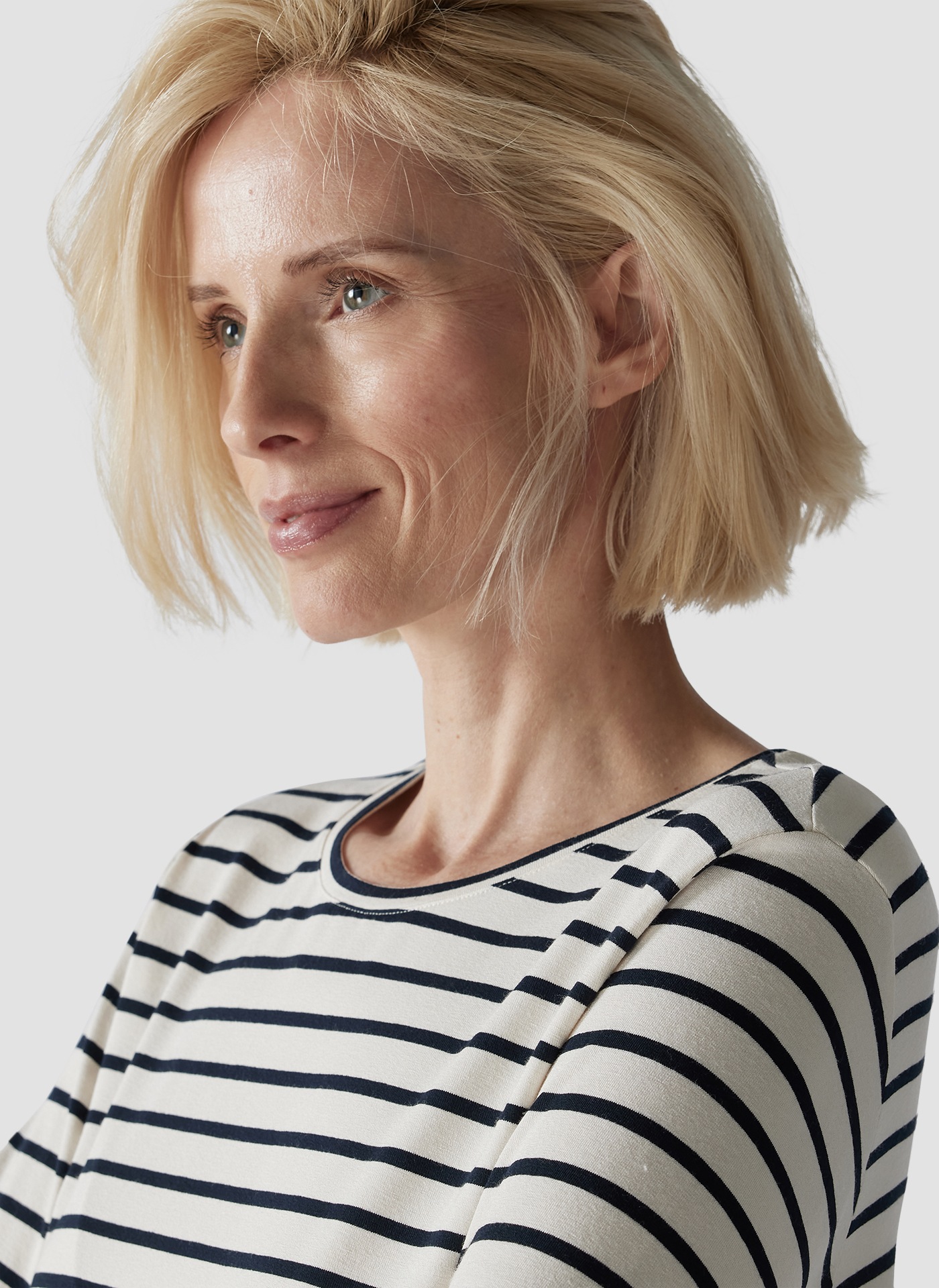 LeComte Print-Shirt »LeComte Gestreiftes Langarmshirt mit geschmückten Ärmeln«