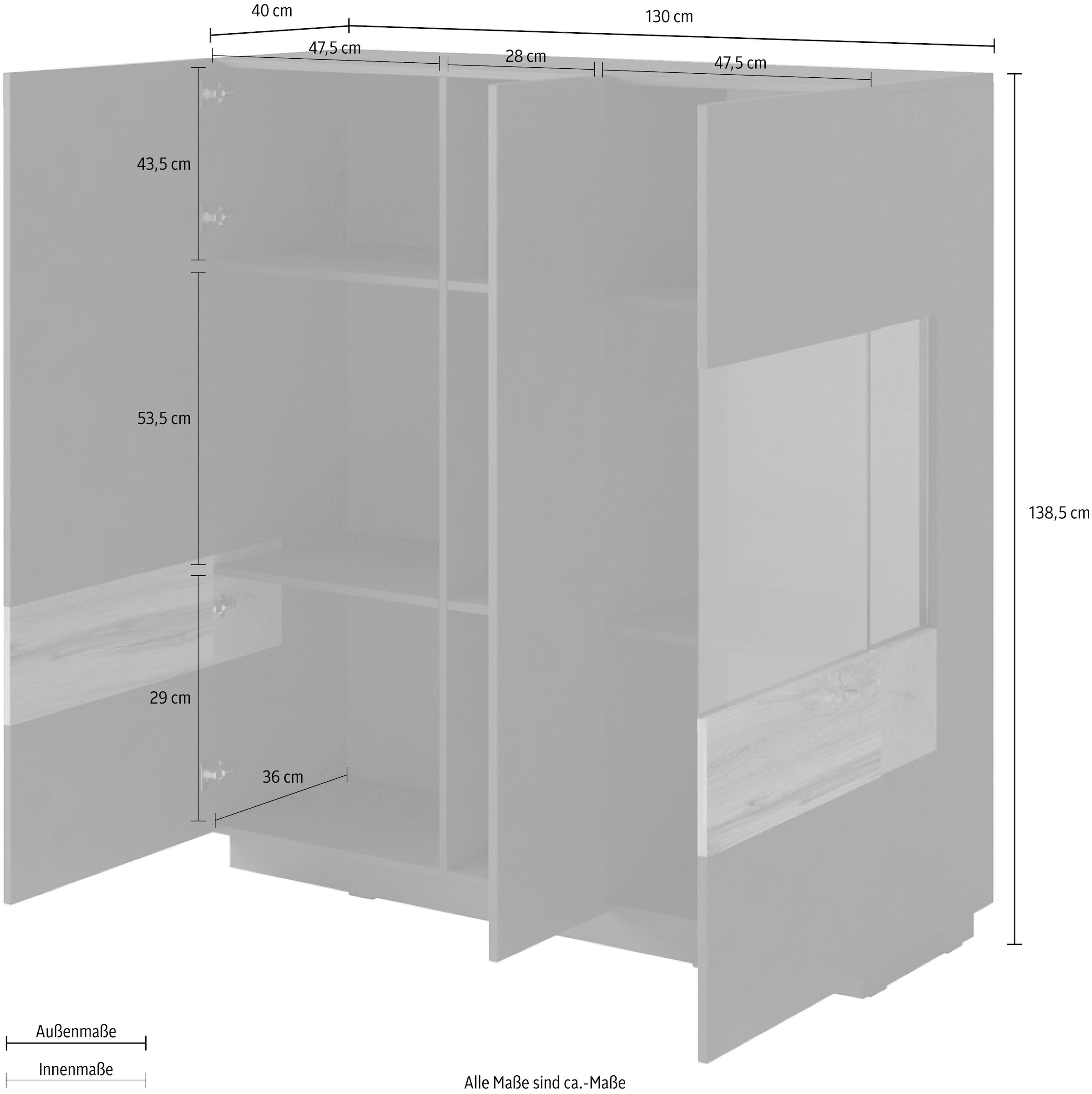 Helvetia Sideboard »SILKE«, Breite 130 cm