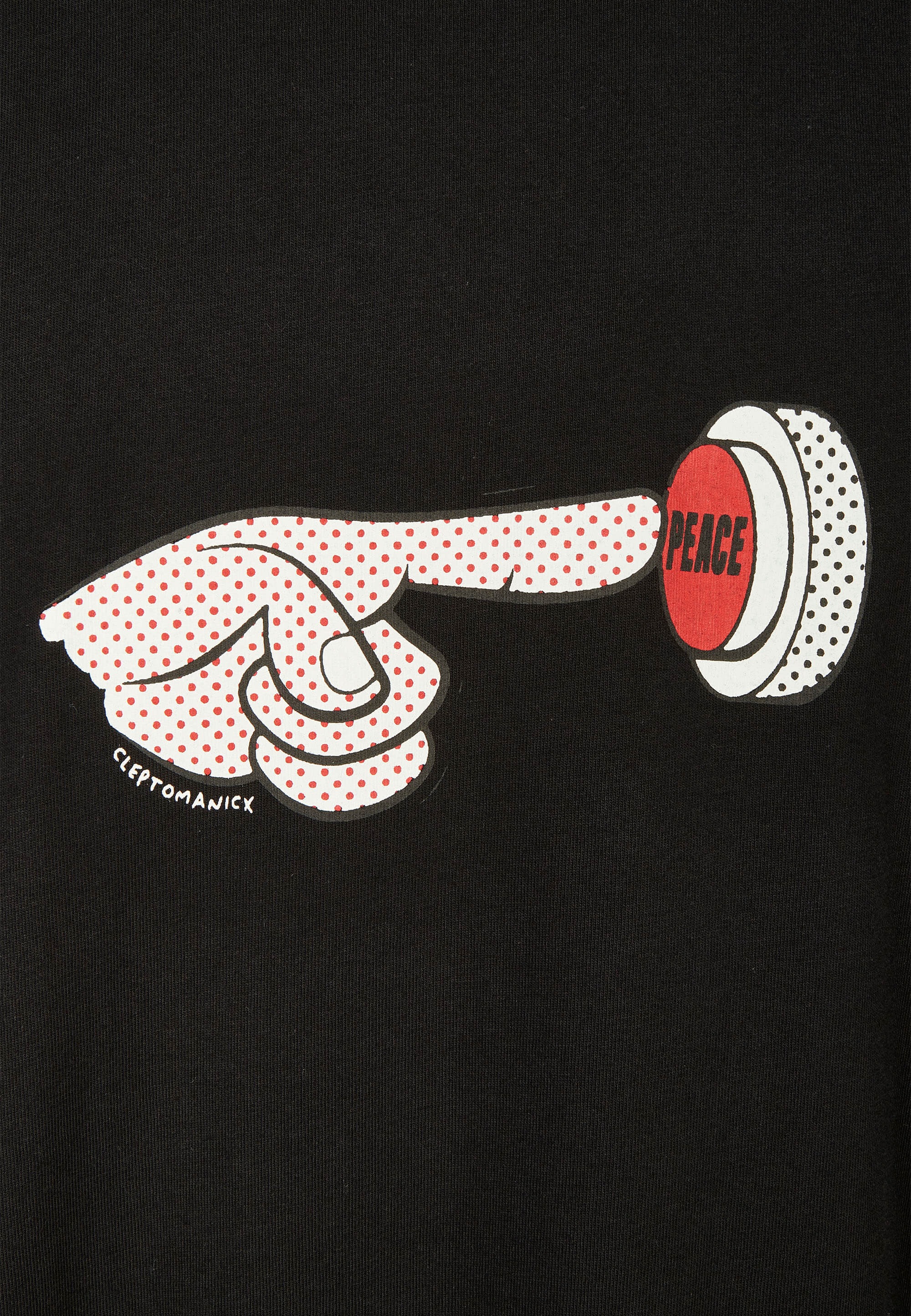 Cleptomanicx T-Shirt »Push the button«, mit trendigem Frontprint