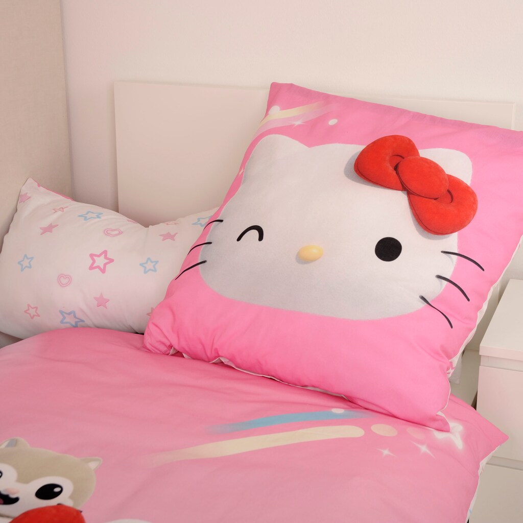 Hello Kitty Bettwäsche »Hello Kitty«, (2 tlg.), mit niedlichem Motiv