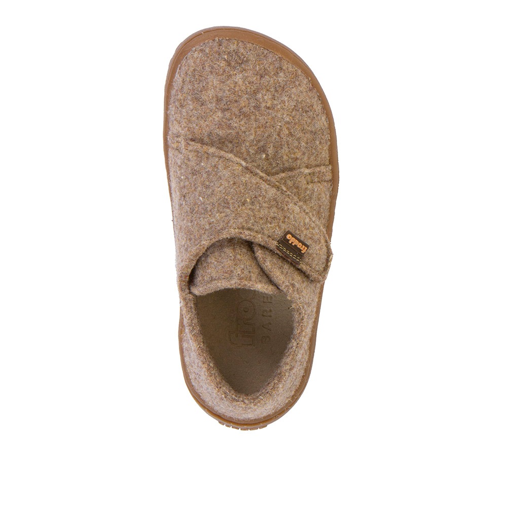 froddo® Hausschuh »BAREFOOT WOOLY«, Klettschuh, Kindergartenschuh mit Wollfutter