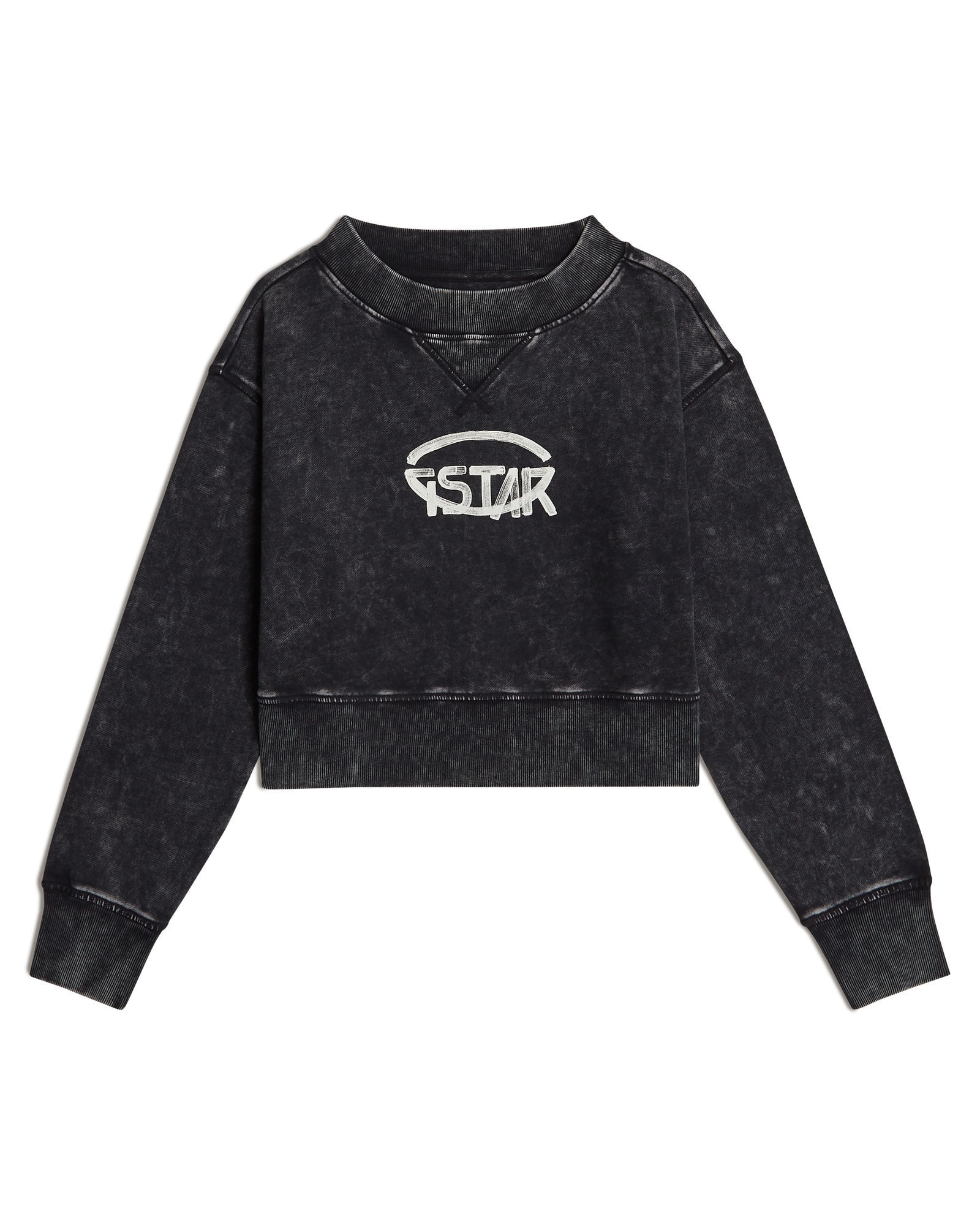 G-STAR Longpullover »Overdyed Cropped Logo Loose Sweatshirt«