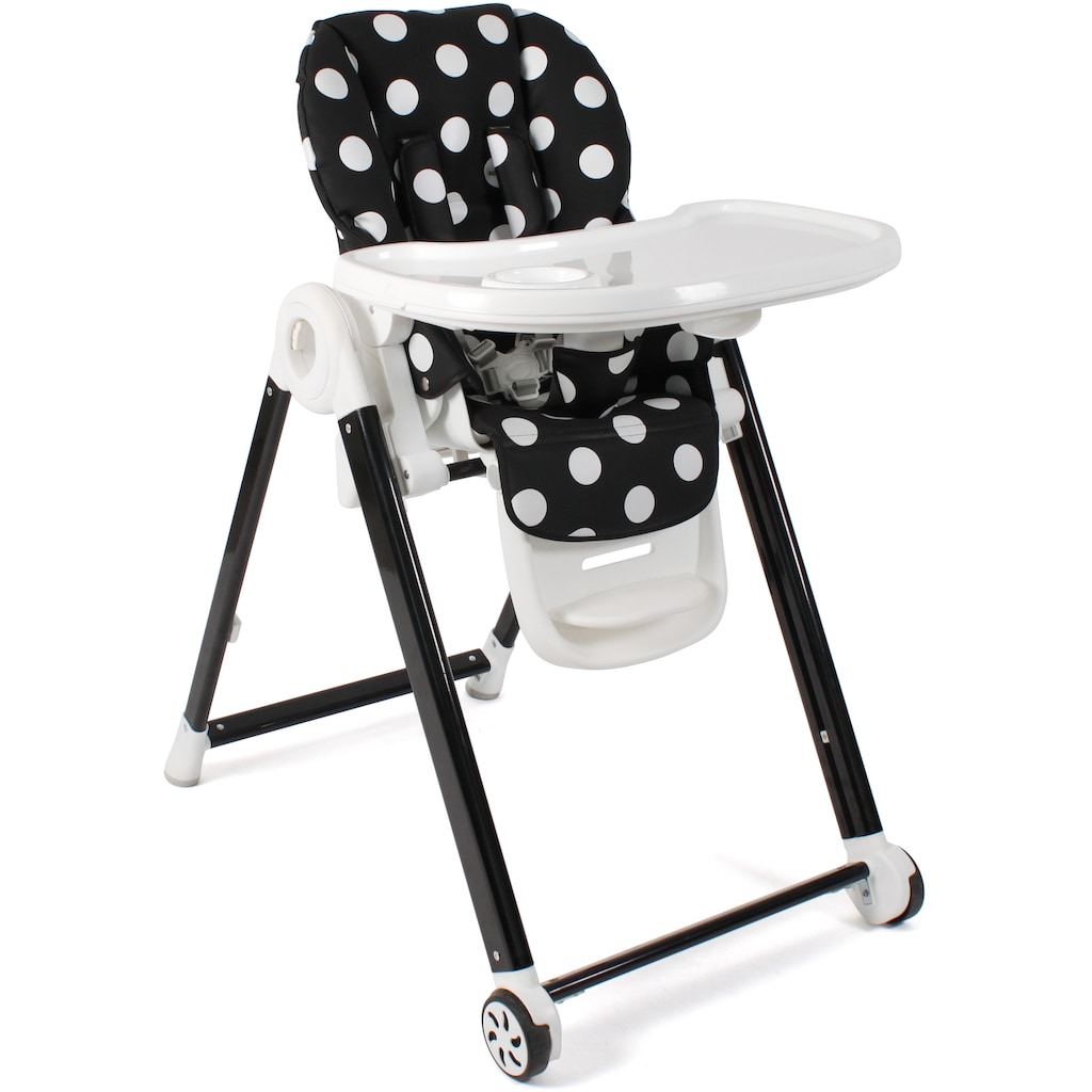 CHIC4BABY Hochstuhl »Aro, Dots black«, Kunstleder