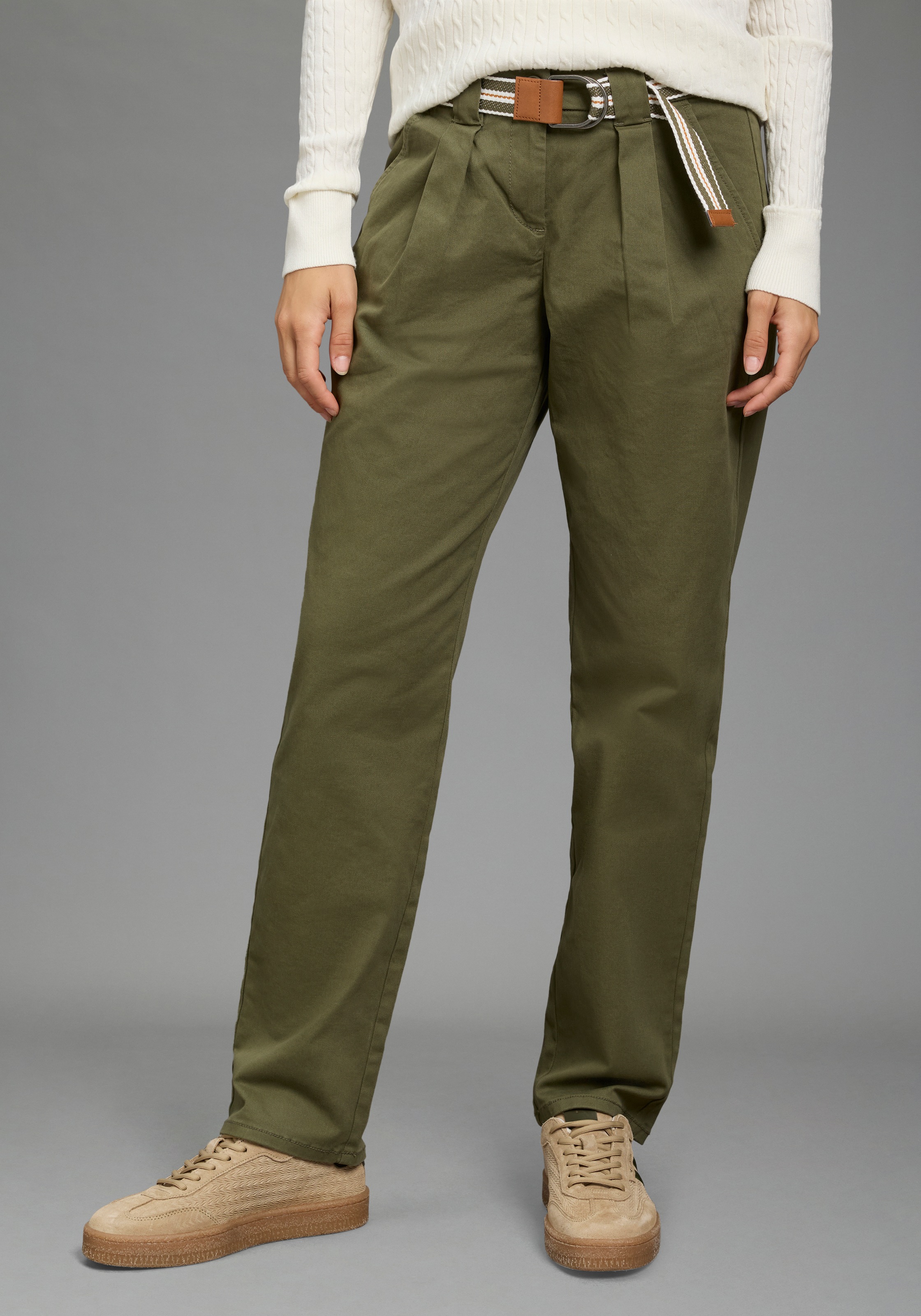 Laura Scott Chinohose gerade Passform im Comfort Fit, elastisches Material