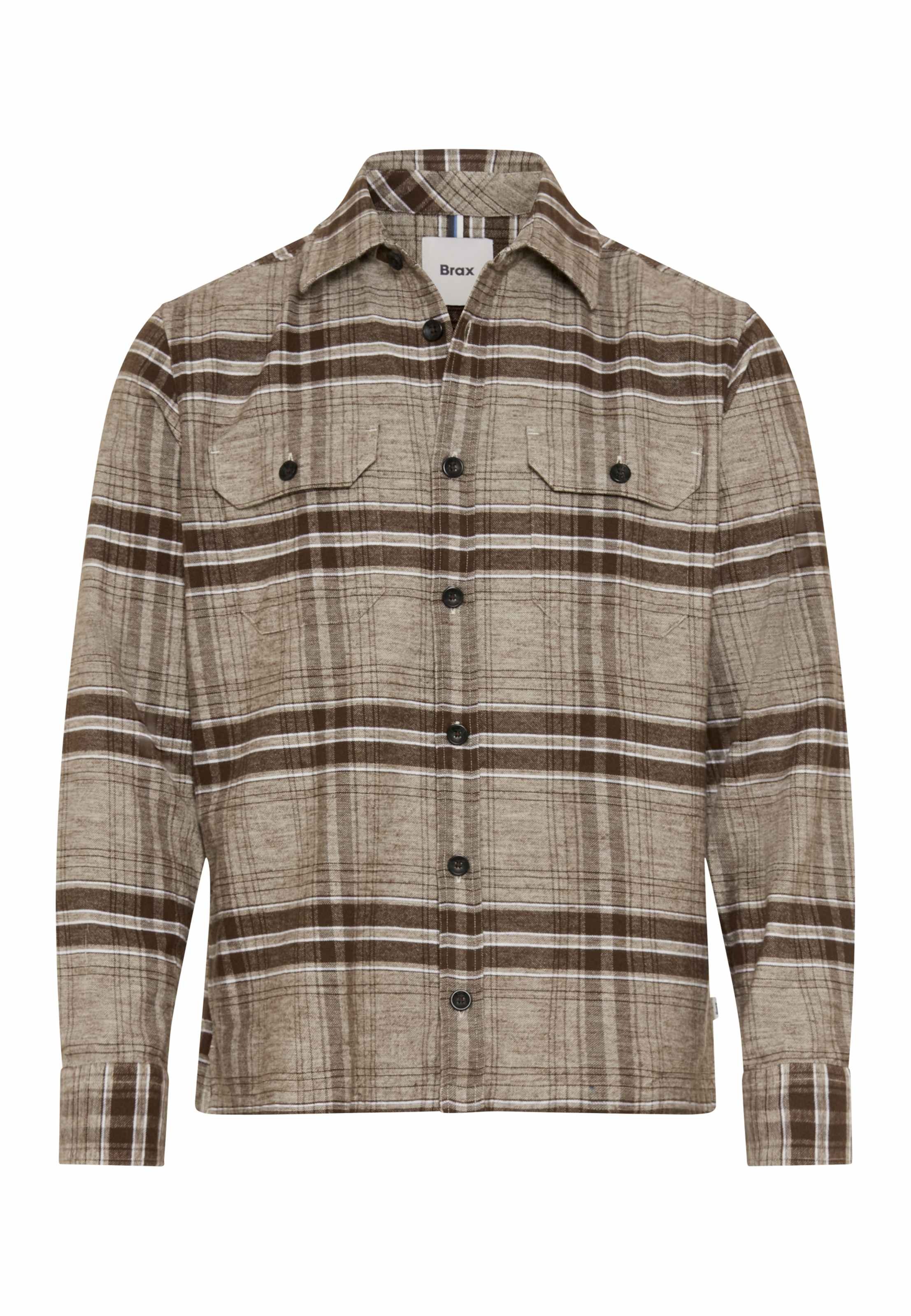 Brax Langarmhemd »Style KAY« Flanell: Overshirt aus reiner Baumwolle