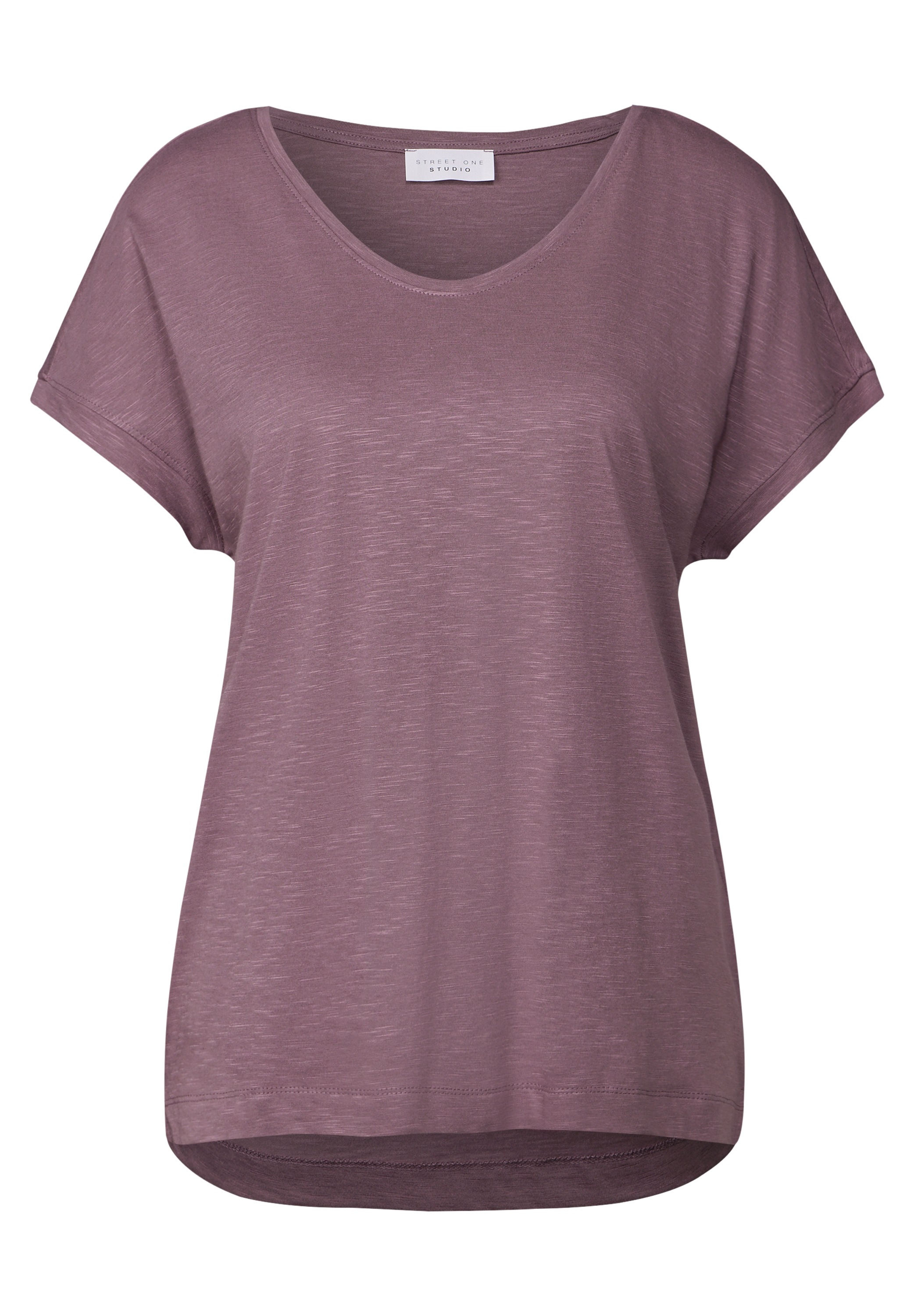 STREET ONE STUDIO V-Shirt, im soften Baumwoll-Mix
