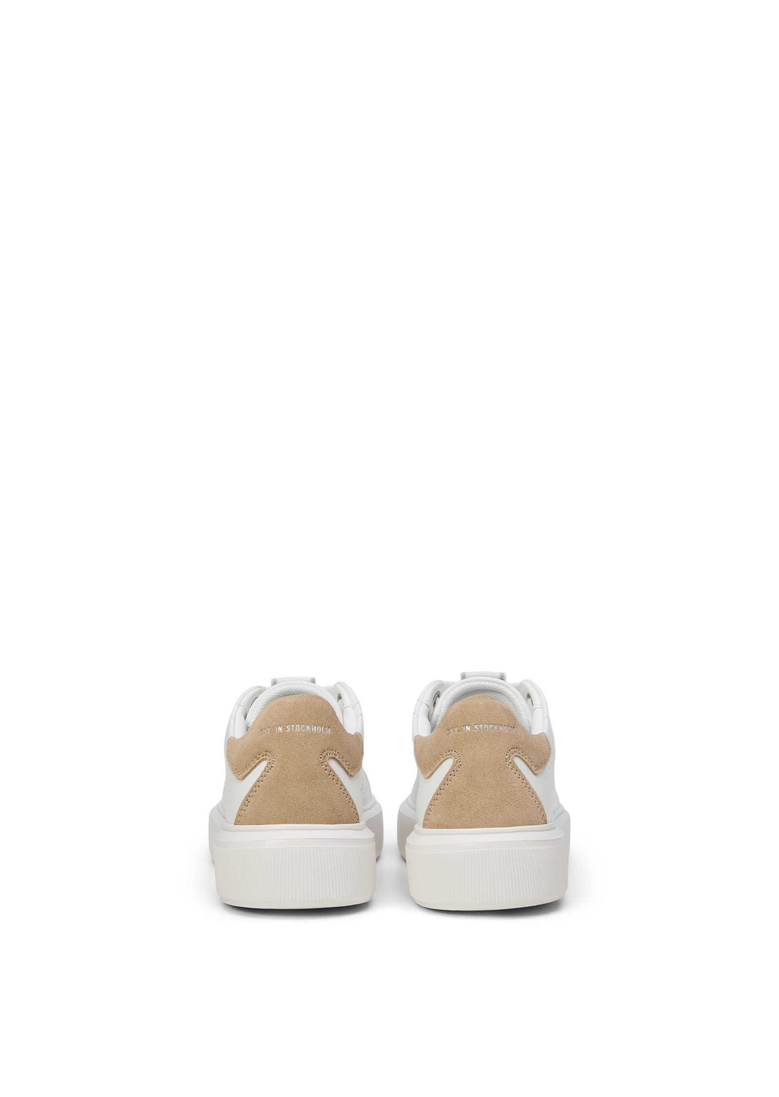 Sneaker MARC O'POLO "aus edlem Rindleder", Damen, Gr. 36, sanftes weiß, fine sand, Obermaterial: 100% Leder, unifarben, Schuhe Sneaker 3