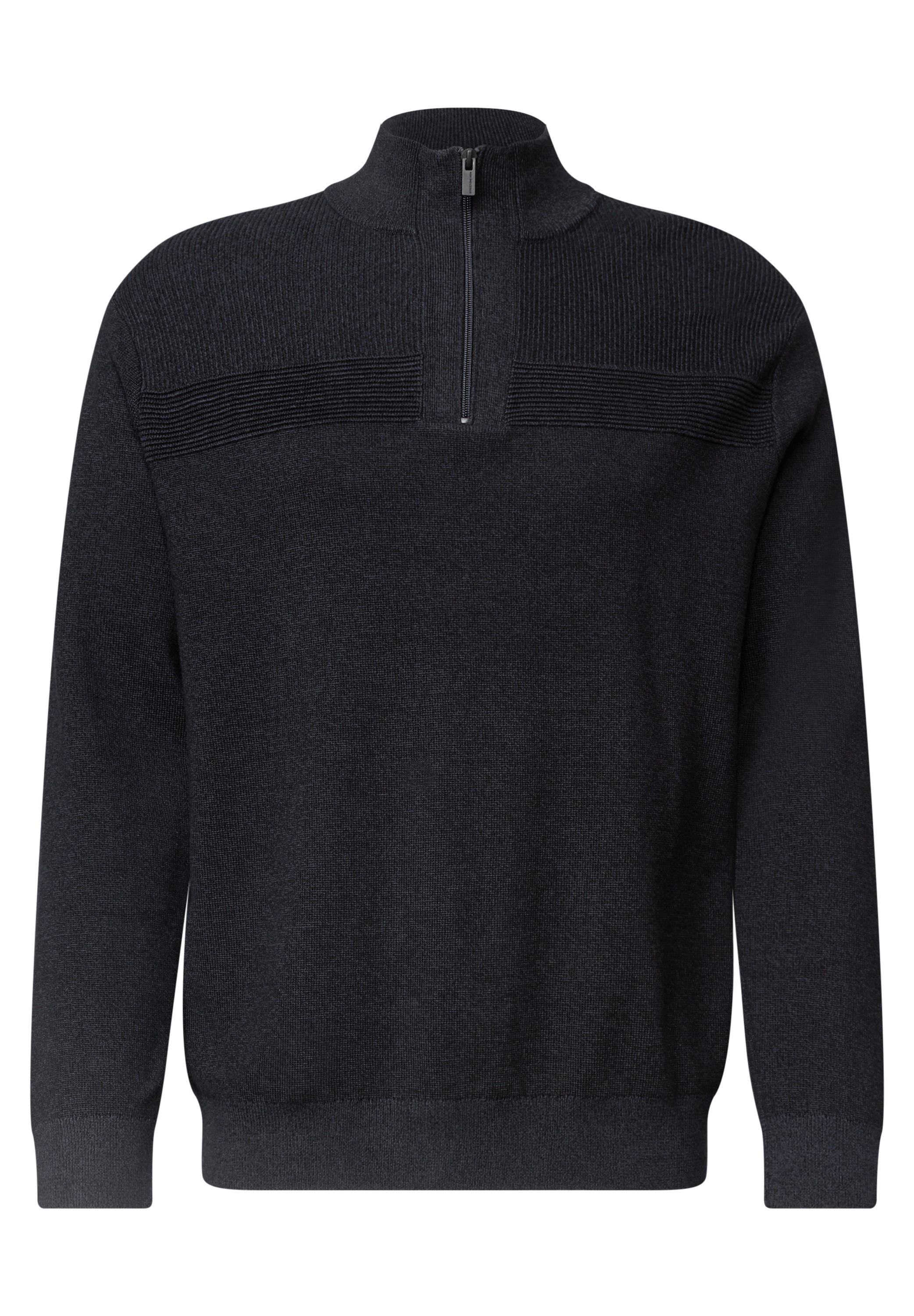 STREET ONE MEN Strickpullover in Unifarbe