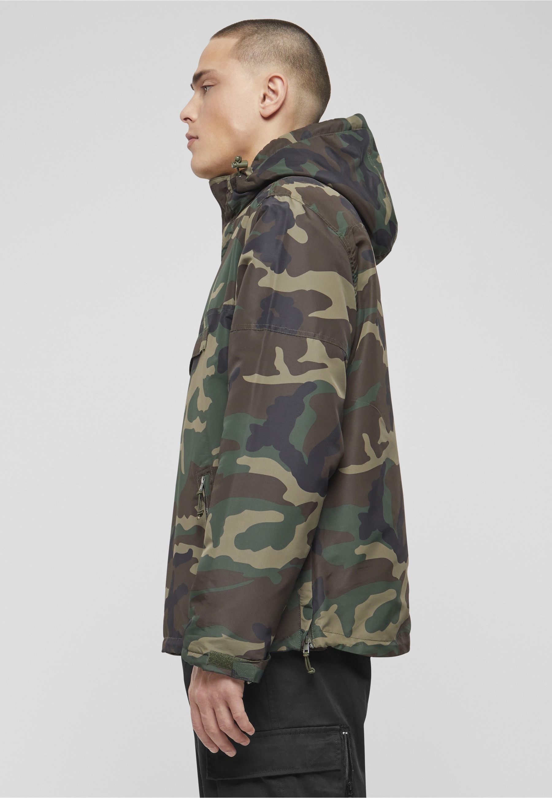 Brandit Anorak »Brandit Herren Fleece Pull Over Windbreaker« 1 Stk. tlg. mit Kapuze