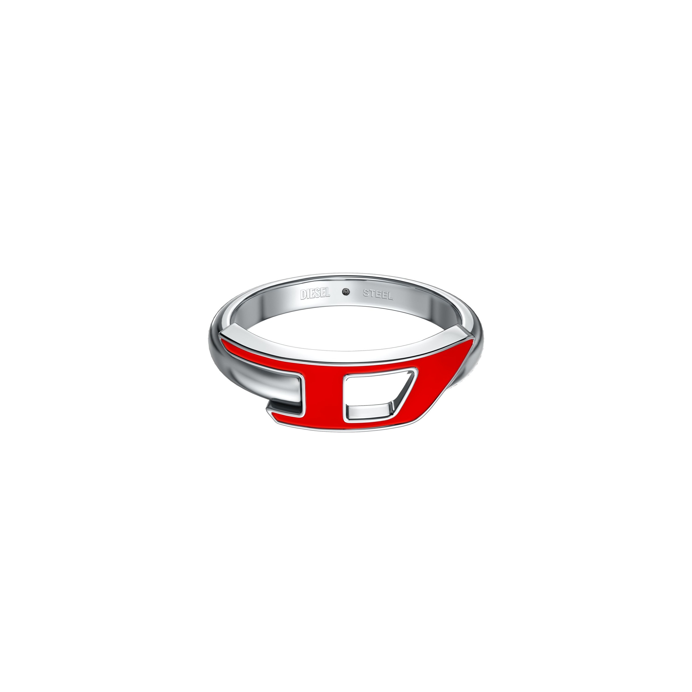 Diesel Fingerring »Schmuck Geschenk Edelstahl Ring D Logo« Emaille